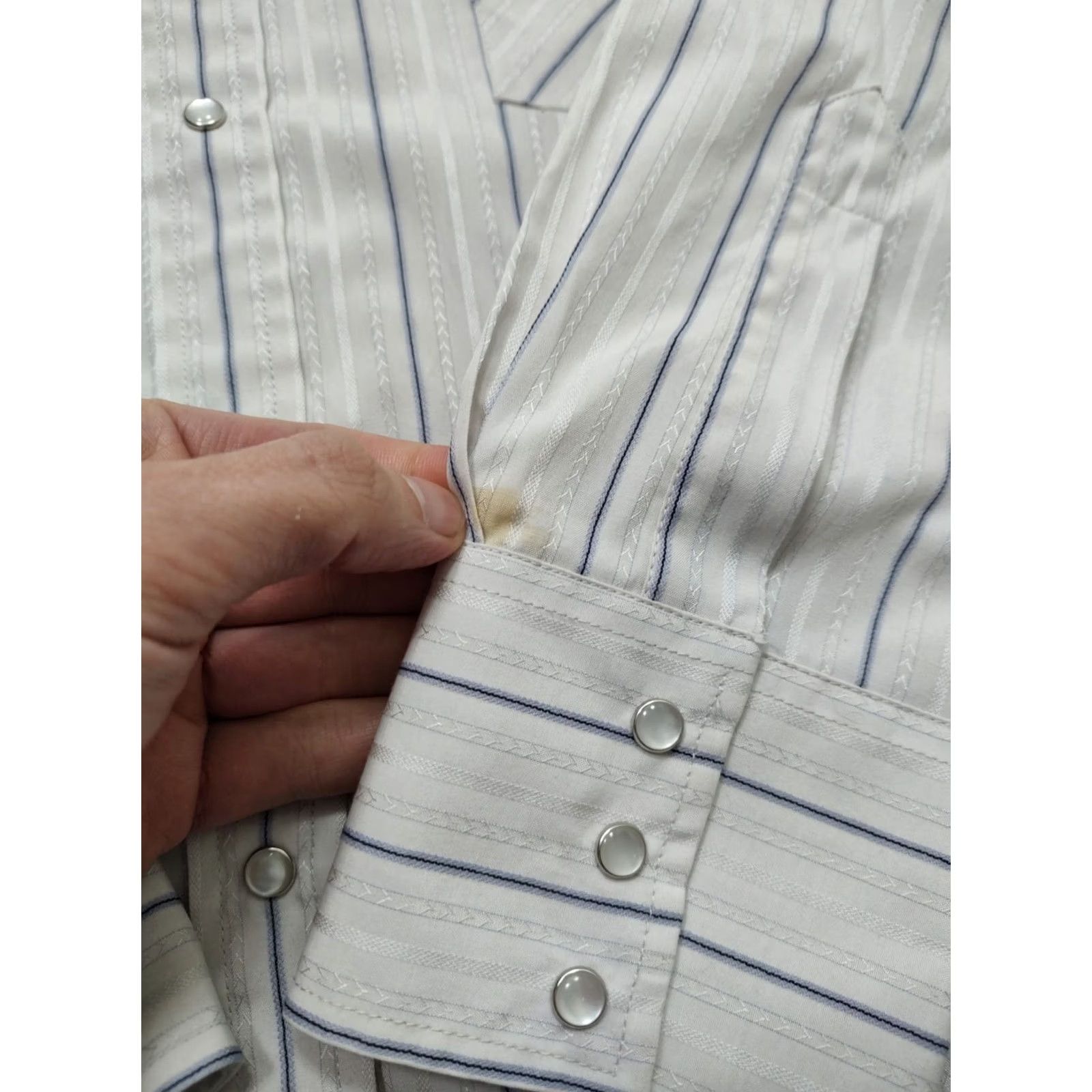 Vintage VINTAGE Ely Cattleman Pearl Snap Shirt Mens XXL White Stripe Western rodeo Size US XXL / EU 58 / 5 - 4 Thumbnail