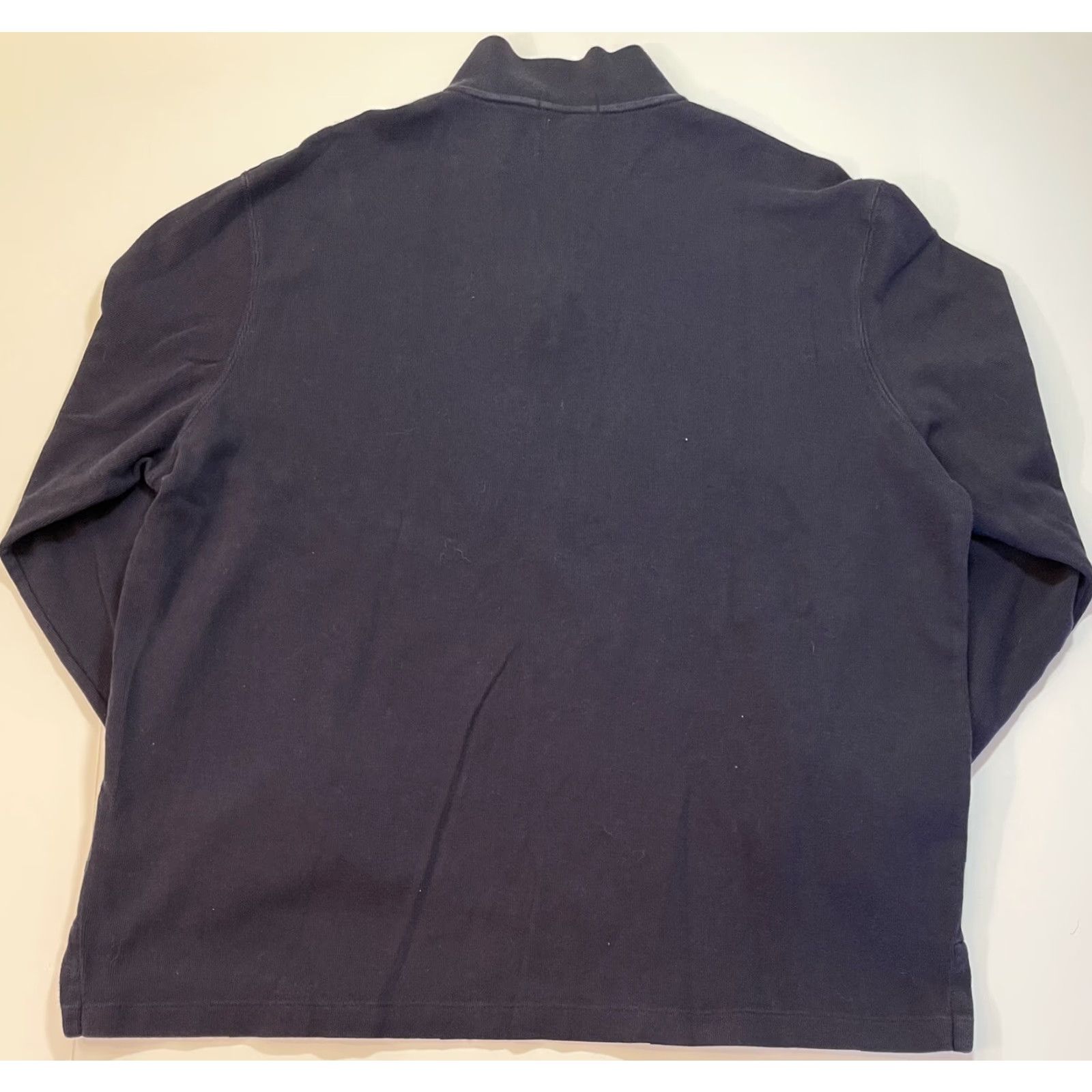 Polo Ralph Lauren Polo Ralph Lauren Estate Rib Sweater 1/4 Zip Mock Neck Pullover Blue XL Mens 1990s Designer Knit Size US XL / EU 56 / 4 - 5 Thumbnail