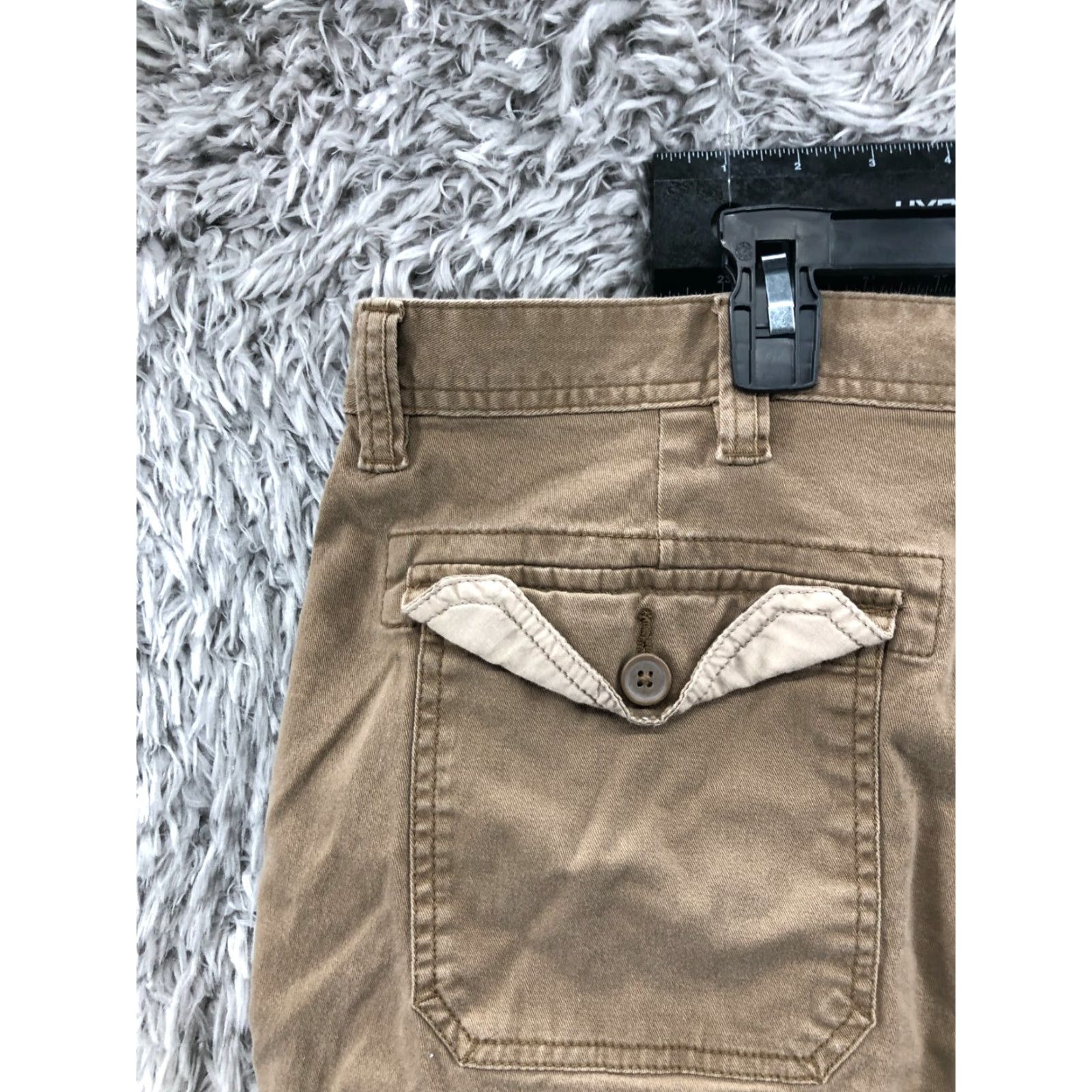 Vintage Sun River Cargo Shorts Mens Size 40 Mid Rise Medium Wash Beige Size US 40 / EU 56 - 6 Thumbnail