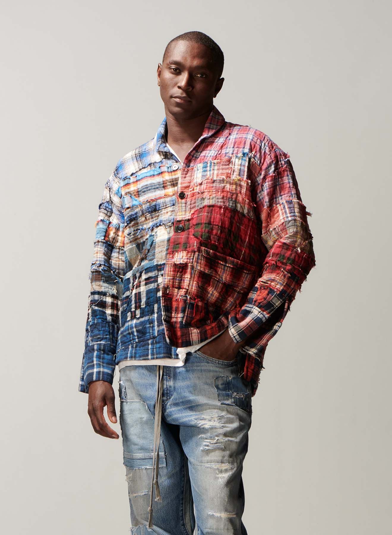Greg Lauren $1875 Greg Lauren Plaid Gradient Boxy Jacket Size US M / EU 48-50 / 2 - 1 Thumbnail