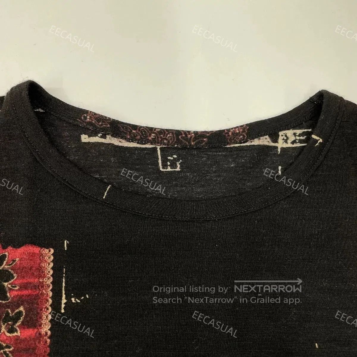 Y's Yohji Yamamoto Red Black Wool Top. Size M / US 6-8 / IT 42-44 - 5 Thumbnail