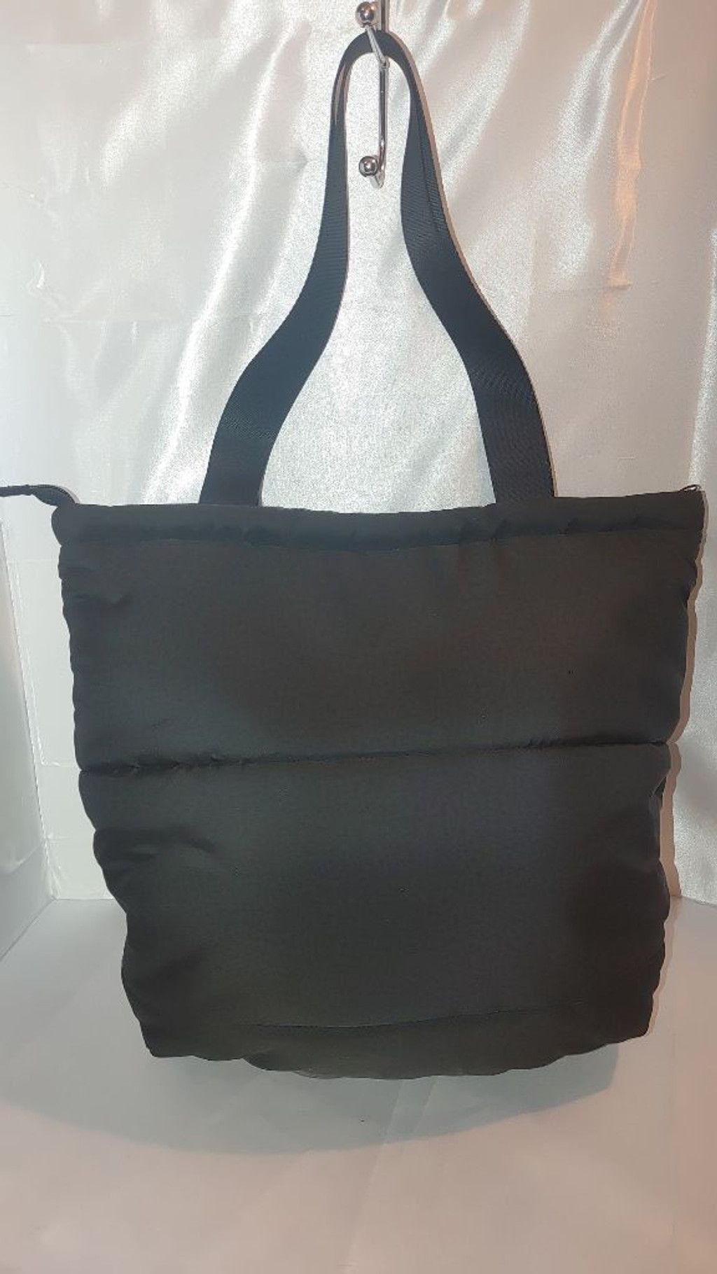 Pink Victoria's Secret PINK black quilted puffer tote bag Size ONE SIZE - 4 Thumbnail