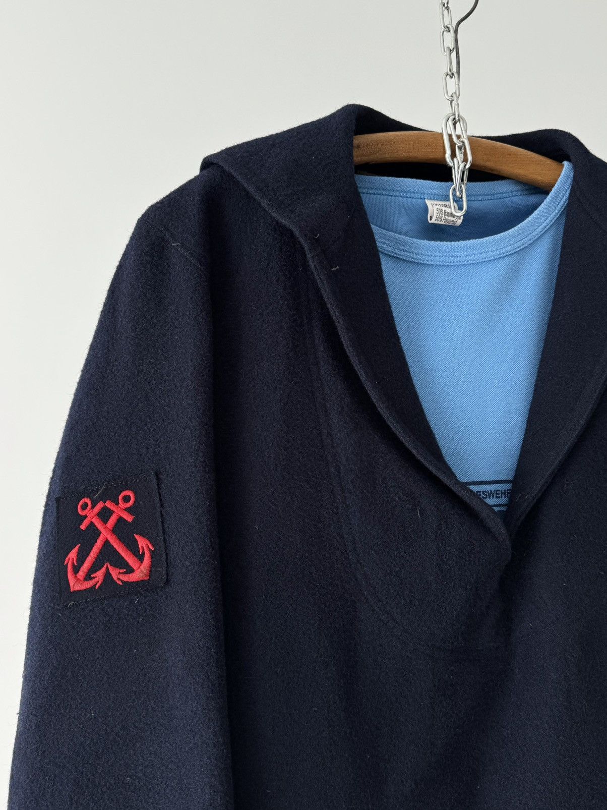 Naval Clothing Factory × Vintage 1961 Dated French Navy Wool Sailor Smock Size US S / EU 44-46 / 1 - 2 Thumbnail