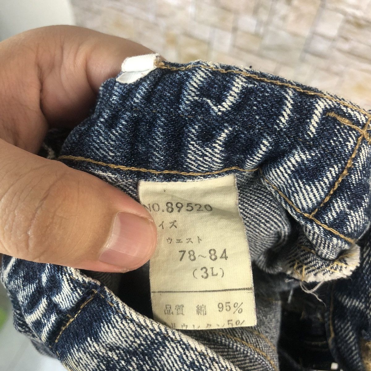 Japanese Brand × Vintage Long Happy Blue vintage faded Denim Pants #A112 Size US 30 / EU 46 - 19 Thumbnail