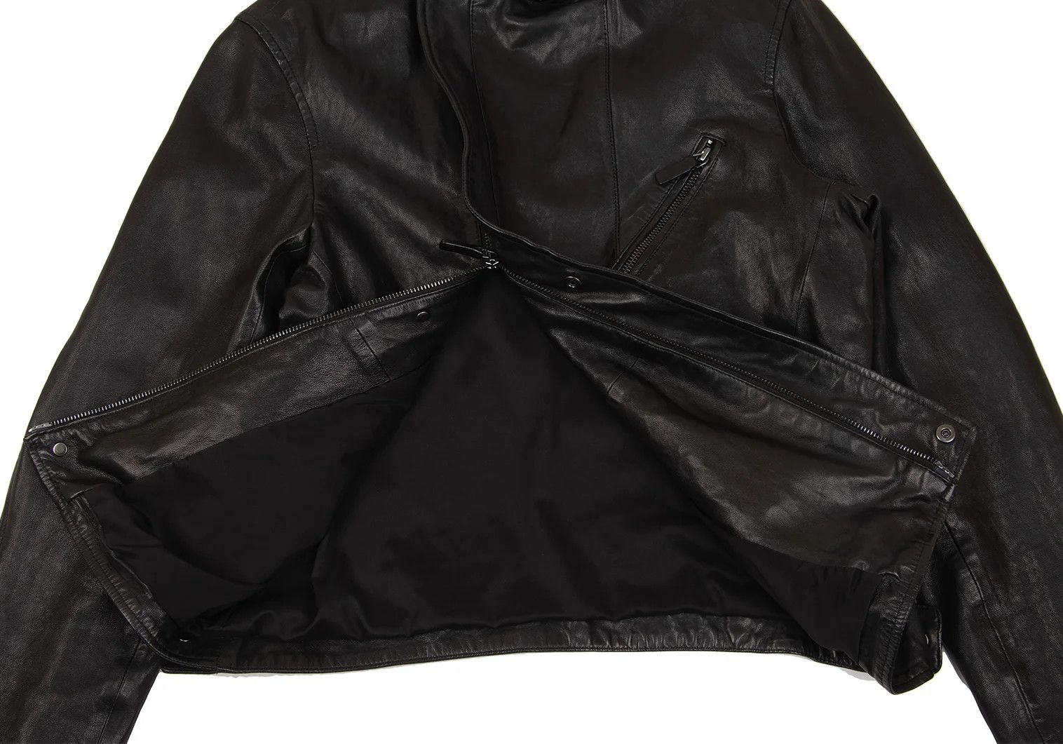 Emporio Armani Sheep Leather Rider Jacket in Black, Size 48 Size US M / EU 48-50 / 2 - 9 Thumbnail