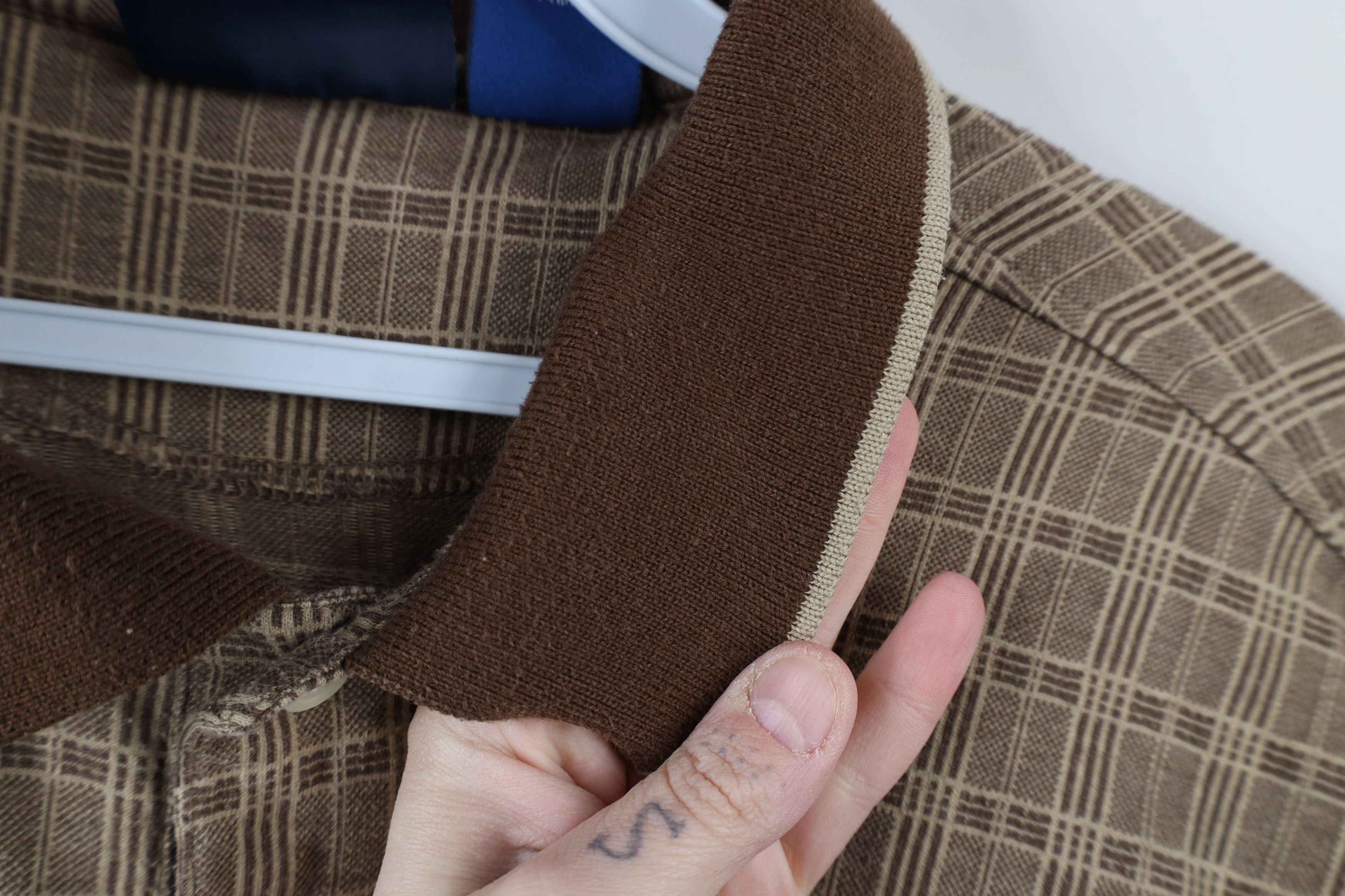 Vintage Vintage 90s Streetwear Knit Collared Golf Polo Shirt Brown Size US L / EU 52-54 / 3 - 5 Thumbnail