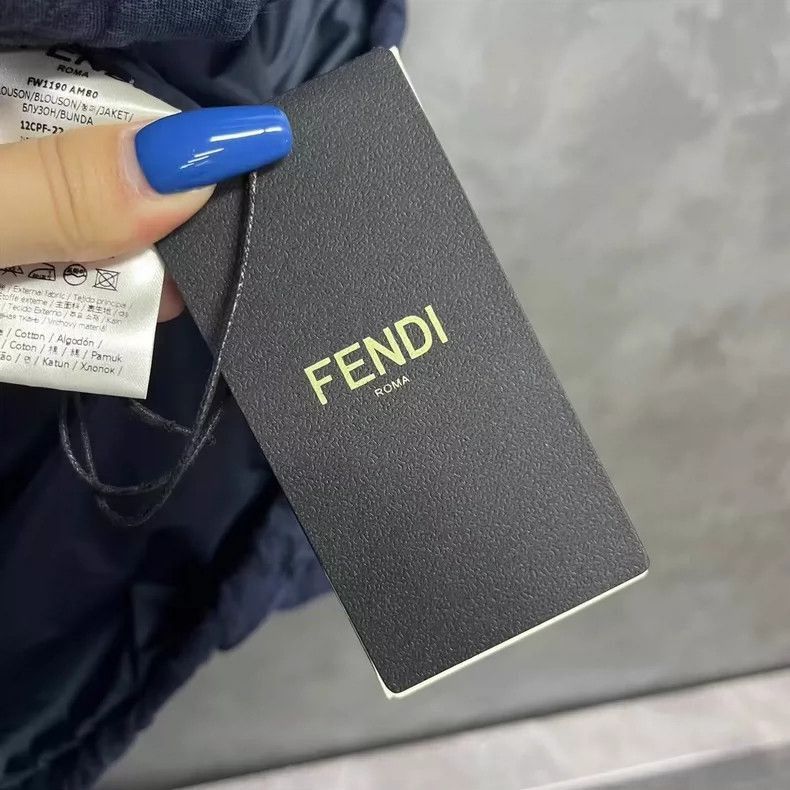 Fendi Fendi Blue Logo Hooded Jacket Size US M / EU 48-50 / 2 - 5 Thumbnail