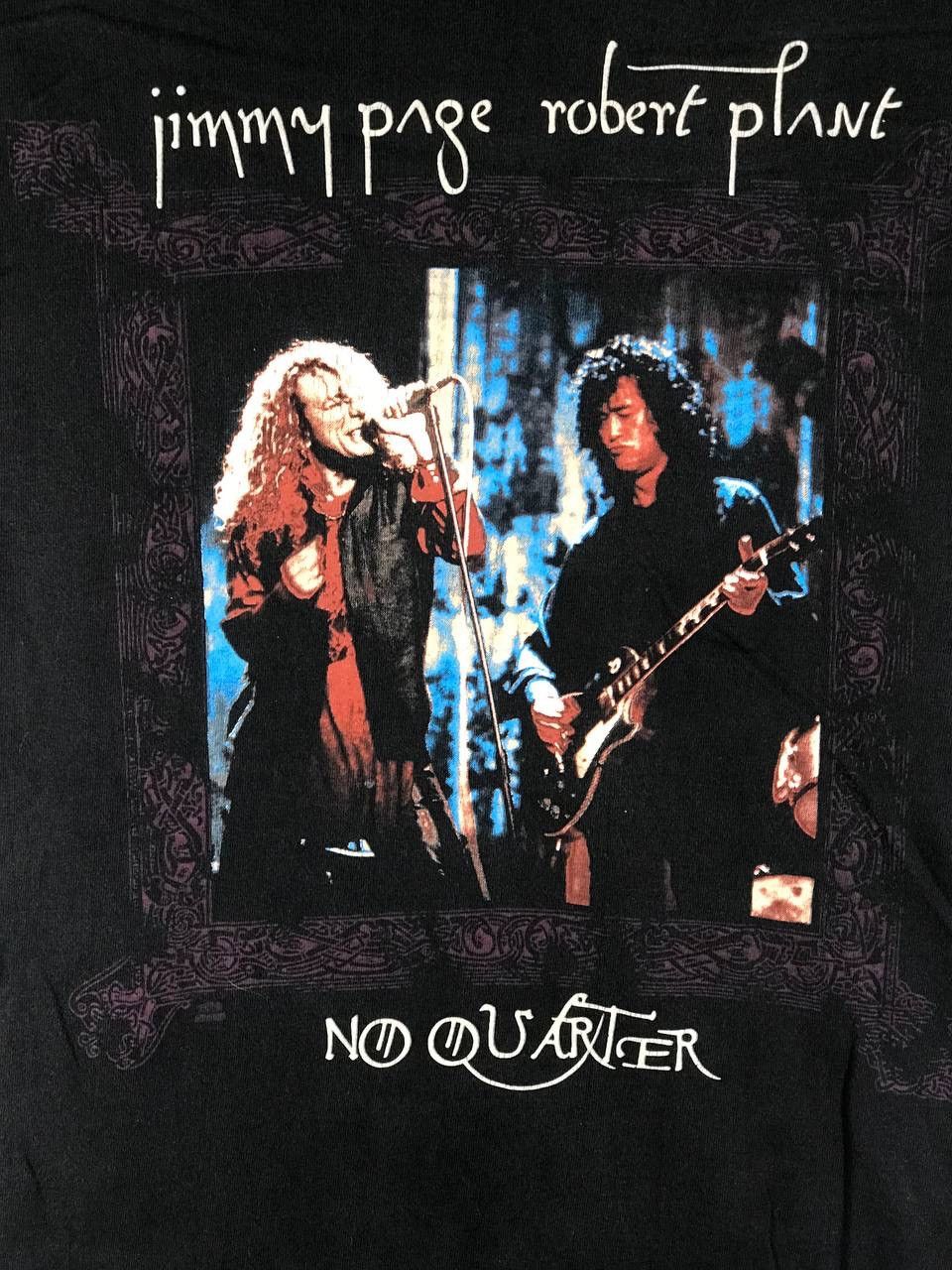 Band Tees × Vintage Vintage Jimmy Page Robert Plant page and plant Led Zeppelin Size US L / EU 52-54 / 3 - 3 Thumbnail