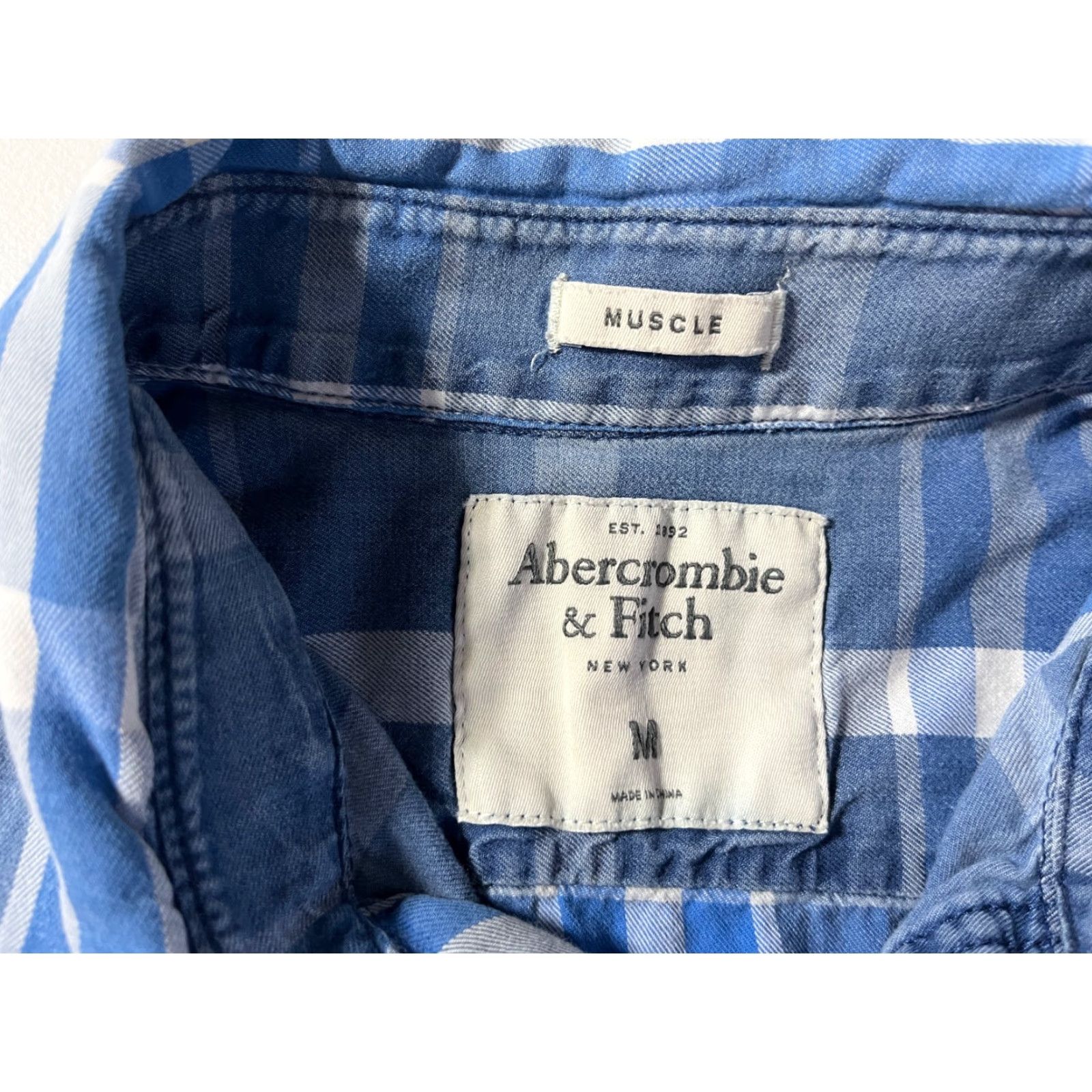 Abercrombie & Fitch VINTAGE Abercrombie & Fitch Button-Up Plaid Shirt Muscle Fit Sz M Men’s Size US M / EU 48-50 / 2 - 7 Thumbnail
