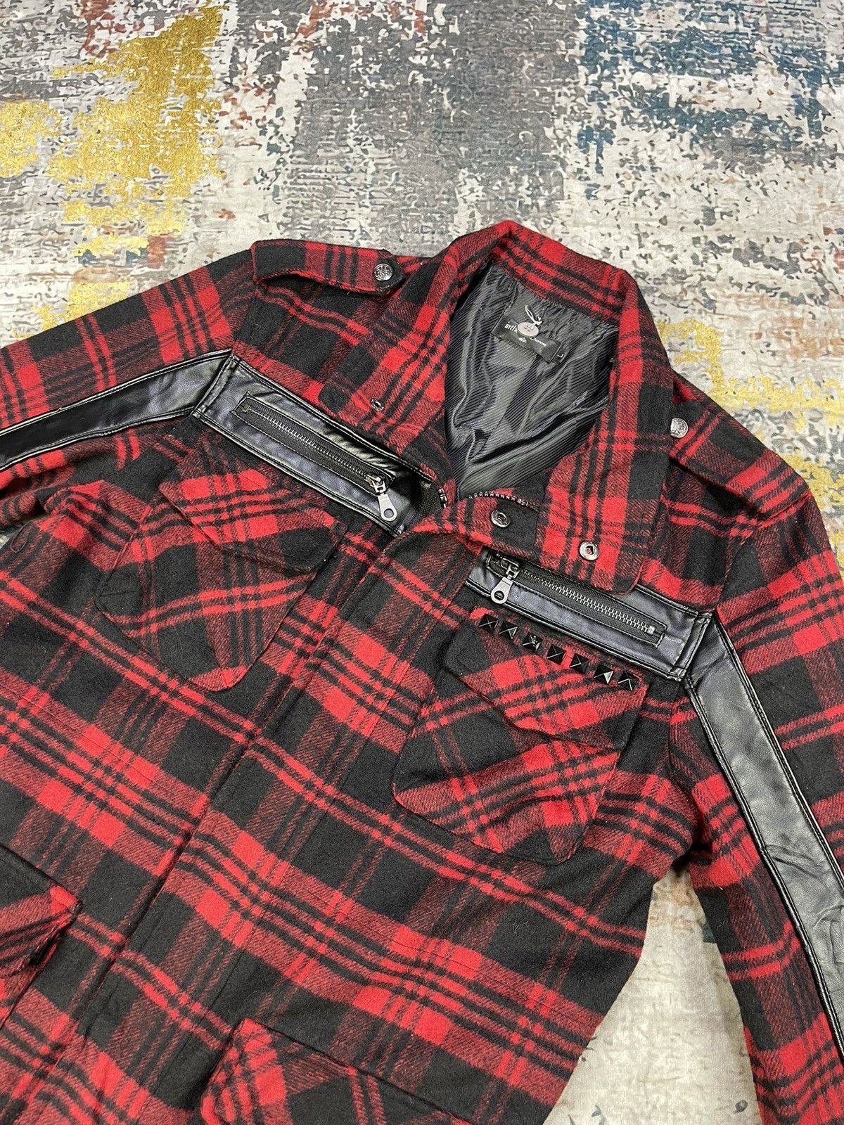 In The Attic In The Attic Red Tartan Spiked Punk Jacket Size US S / EU 44-46 / 1 - 5 Thumbnail