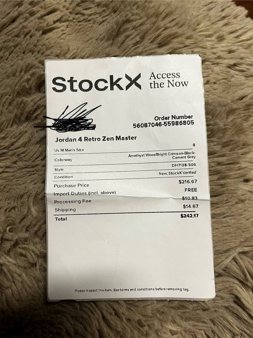 Jordan Brand Nike Air Jordan 4 Retro "Zen Master" Size US 7 / EU 40 - 5 Thumbnail