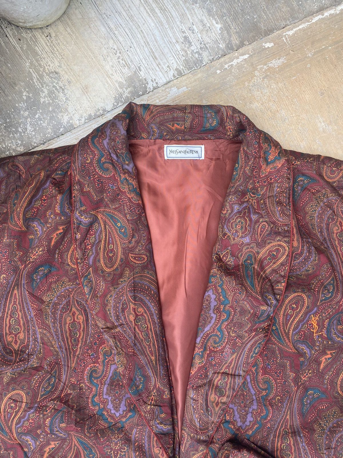 Vintage × Yves Saint Laurent ⚡️last drop⚡️Yves Saint Laurent Paisley Kimono Size US L / EU 52-54 / 3 - 4 Thumbnail