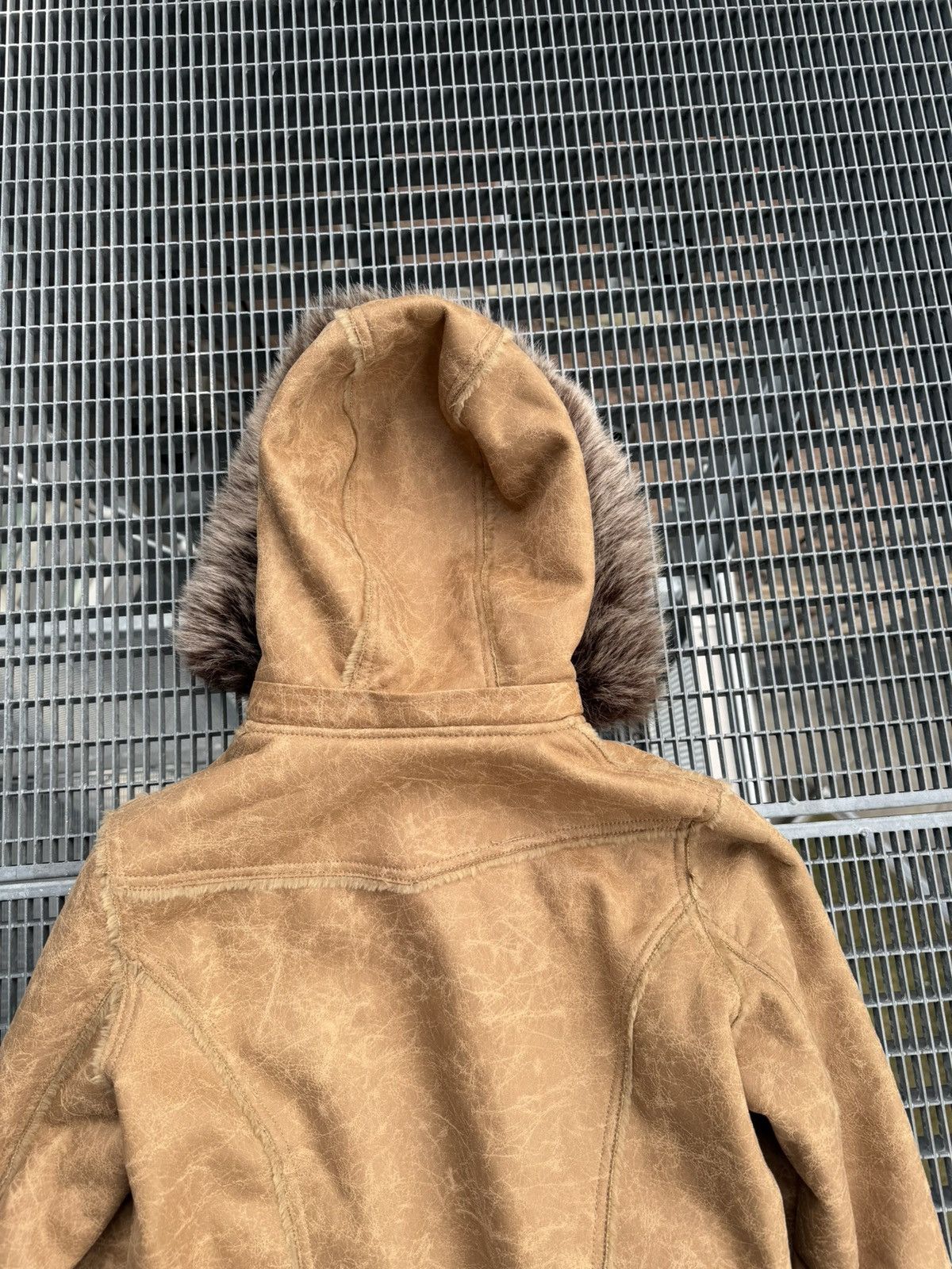 Vintage Suede Leather Multizip Fur Streetwear Insulated Jacket Size M / US 6-8 / IT 42-44 - 16 Thumbnail