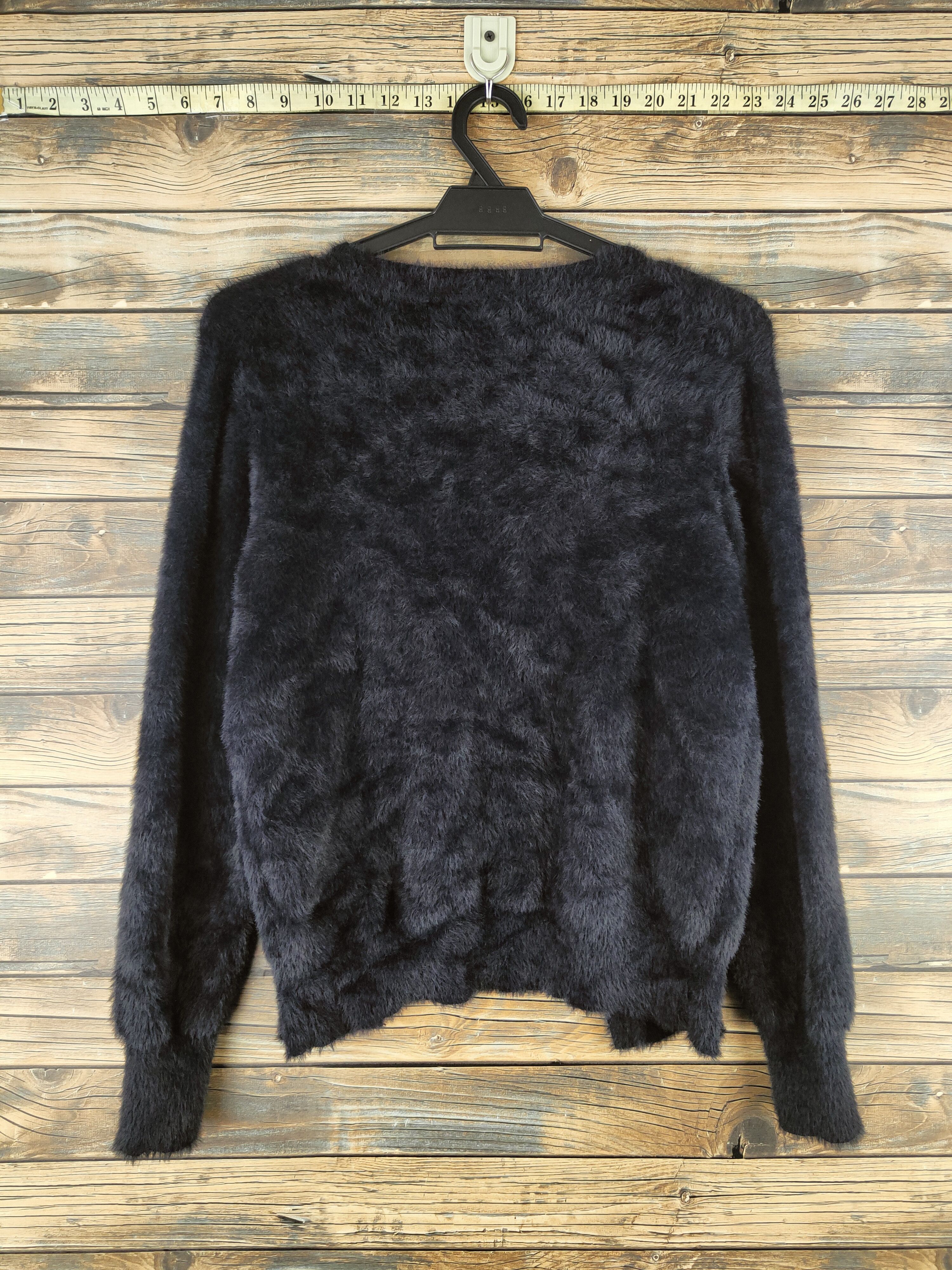 Vintage DL Do Classe Navy Fur Mohair Knitwear Cardigans #46-458 Size M / US 6-8 / IT 42-44 - 7 Thumbnail
