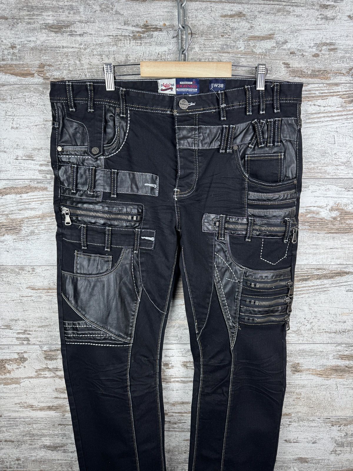 Vintage KOSMO LUPO Herren Jeans Hose Black Denim Japan Style size 38 Size US 38 / EU 54 - 6 Thumbnail