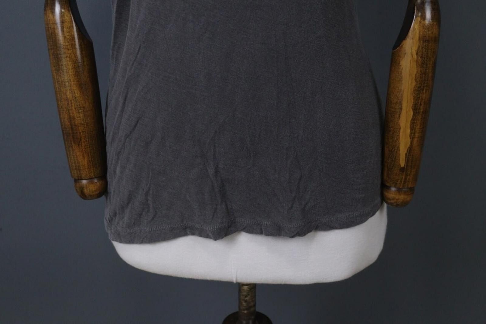 James Perse James Perse Gray Cotton V-Neck Pullover Blouse Top Size 4 Size S / US 4 / IT 40 - 3 Thumbnail