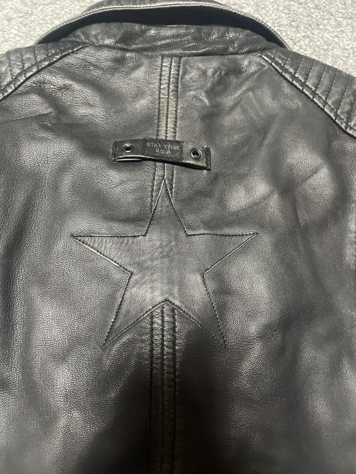 Vintage Stay True USA vintage Punk Rock Leather Faded Jacket size 44 Size S / US 4 / IT 40 - 3 Thumbnail