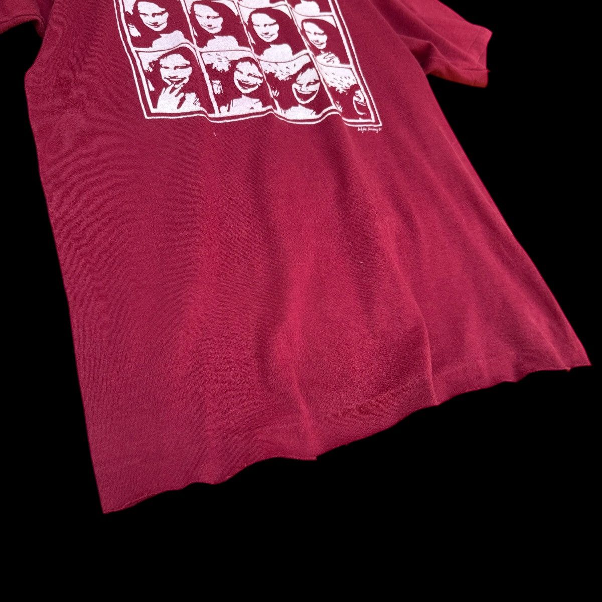 Arts & Science Mona Lisa Laughing Hysterically 89-90’s Vintage T-shirt Rare Size US M / EU 48-50 / 2 - 5 Thumbnail