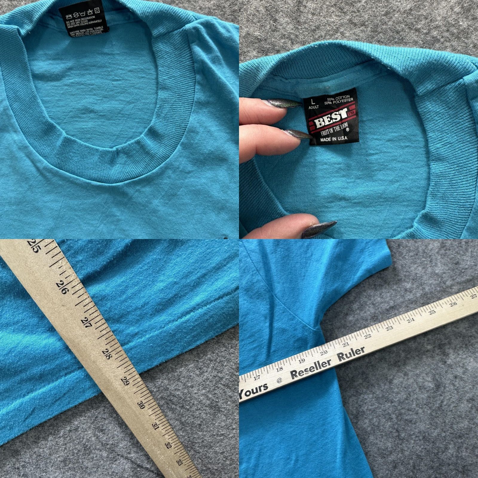 Fruit Of The Loom VINTAGE Komatsu Dresser Family Day Shirt Mens Large Blue 90s KDC Parts 1993 Size US L / EU 52-54 / 3 - 8 Thumbnail