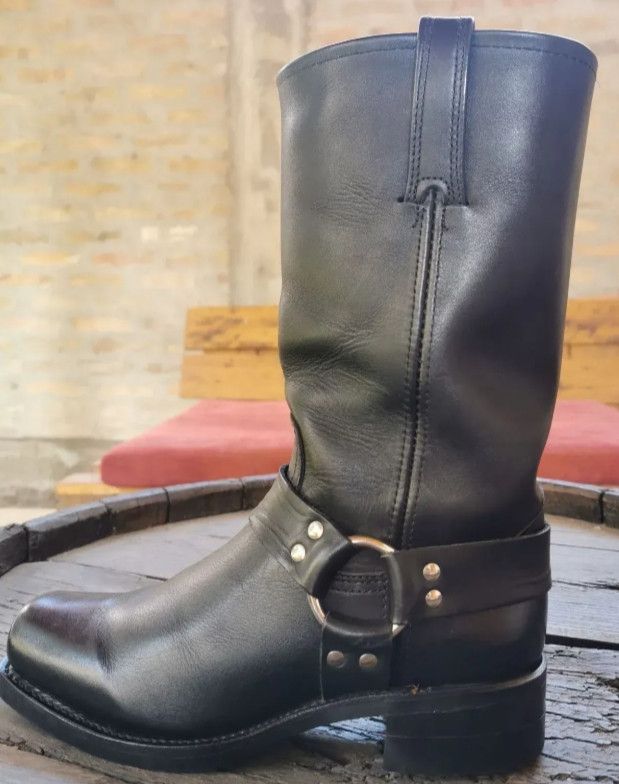 Frye Frye Harness Boots Black Leather Buckle Size US 9 / EU 42 - 3 Thumbnail
