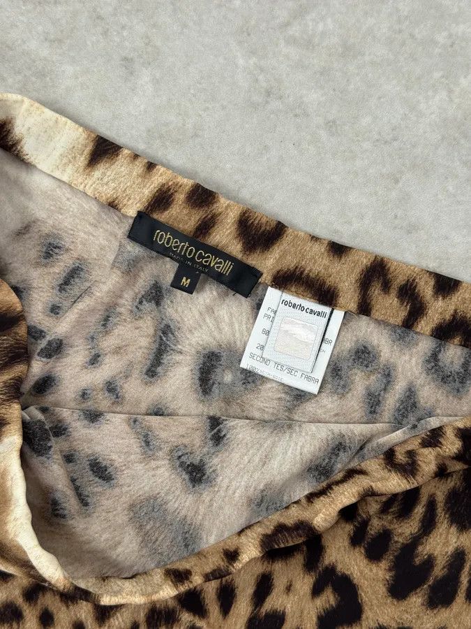 Roberto Cavalli SS2003 Roberto Cavalli Leopard Print Silk Dress Size M / US 6-8 / IT 42-44 - 8 Thumbnail