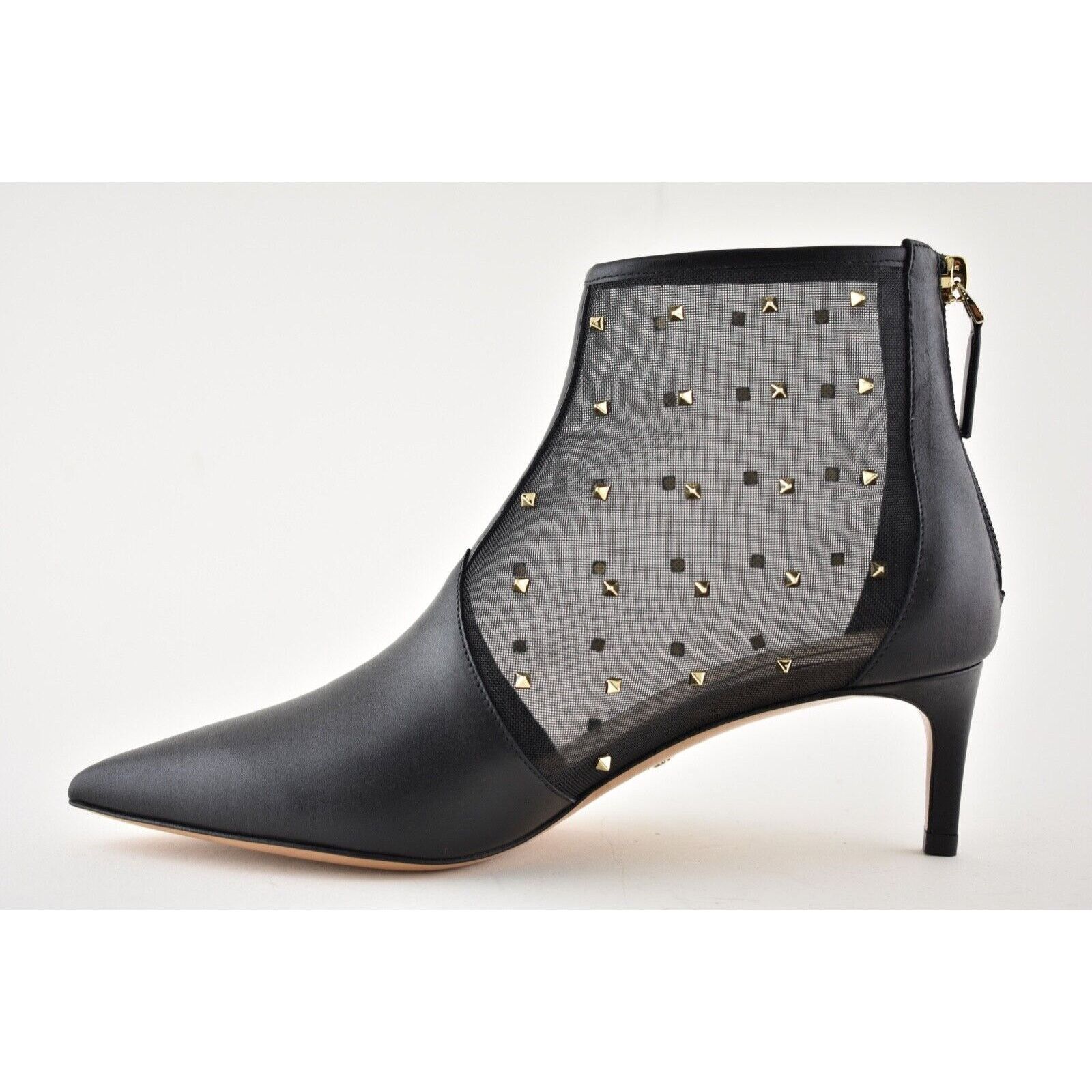 Valentino Valentino Rockstud Shining Mesh Black Leather Stud Kitten Size US 6 / IT 36 - 9 Thumbnail