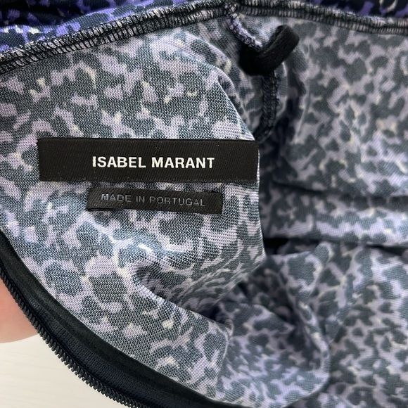 Isabel Marant Isabel Marant Jalford Animal Print Ruched High Neck Jersey T Size M / US 6-8 / IT 42-44 - 8 Thumbnail