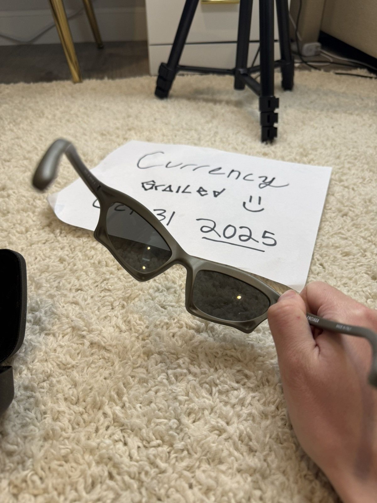 Balenciaga Reflective Bat Glasses