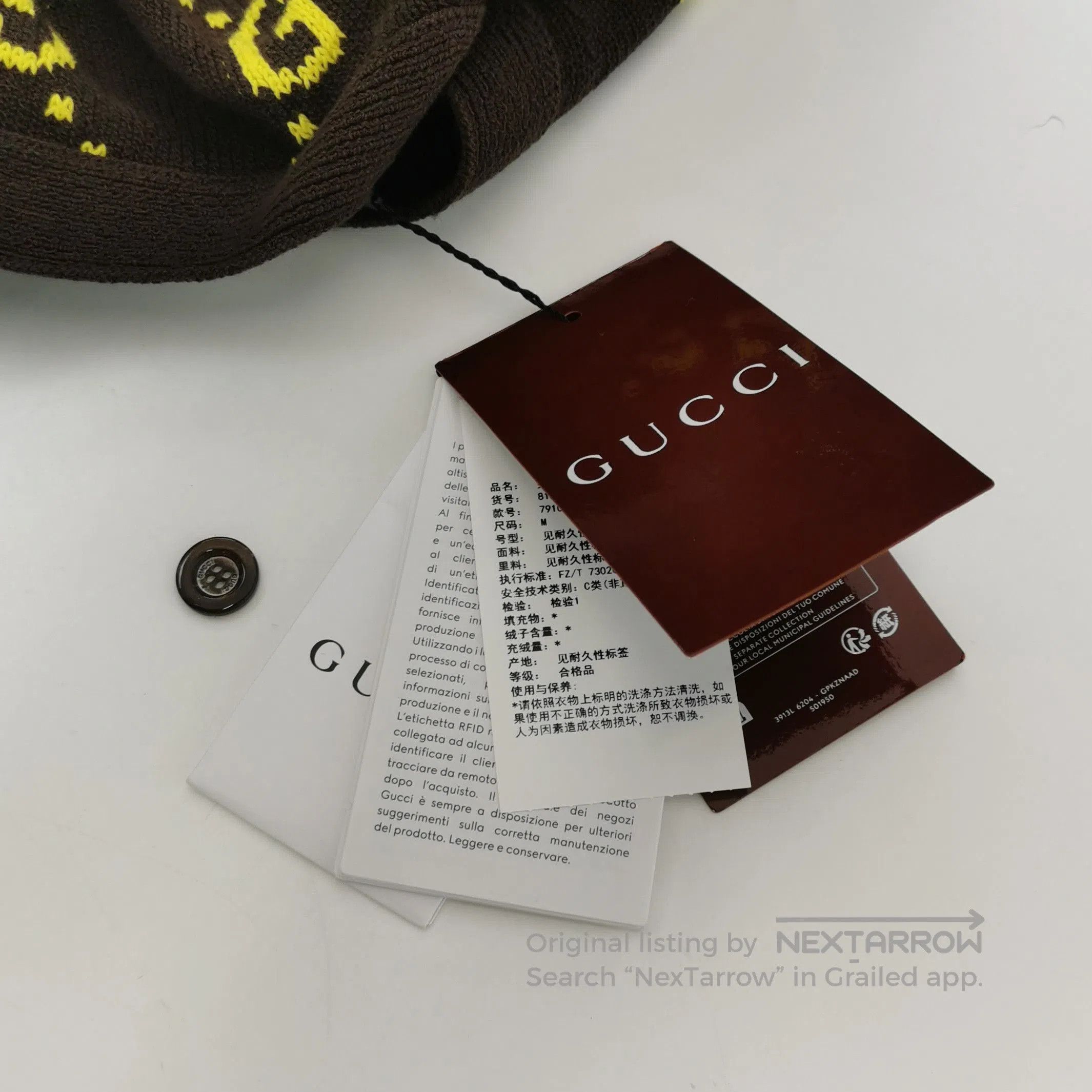 Gucci Gucci M Brown Yellow GG Pattern Cardigan. Size US M / EU 48-50 / 2 - 2 Thumbnail