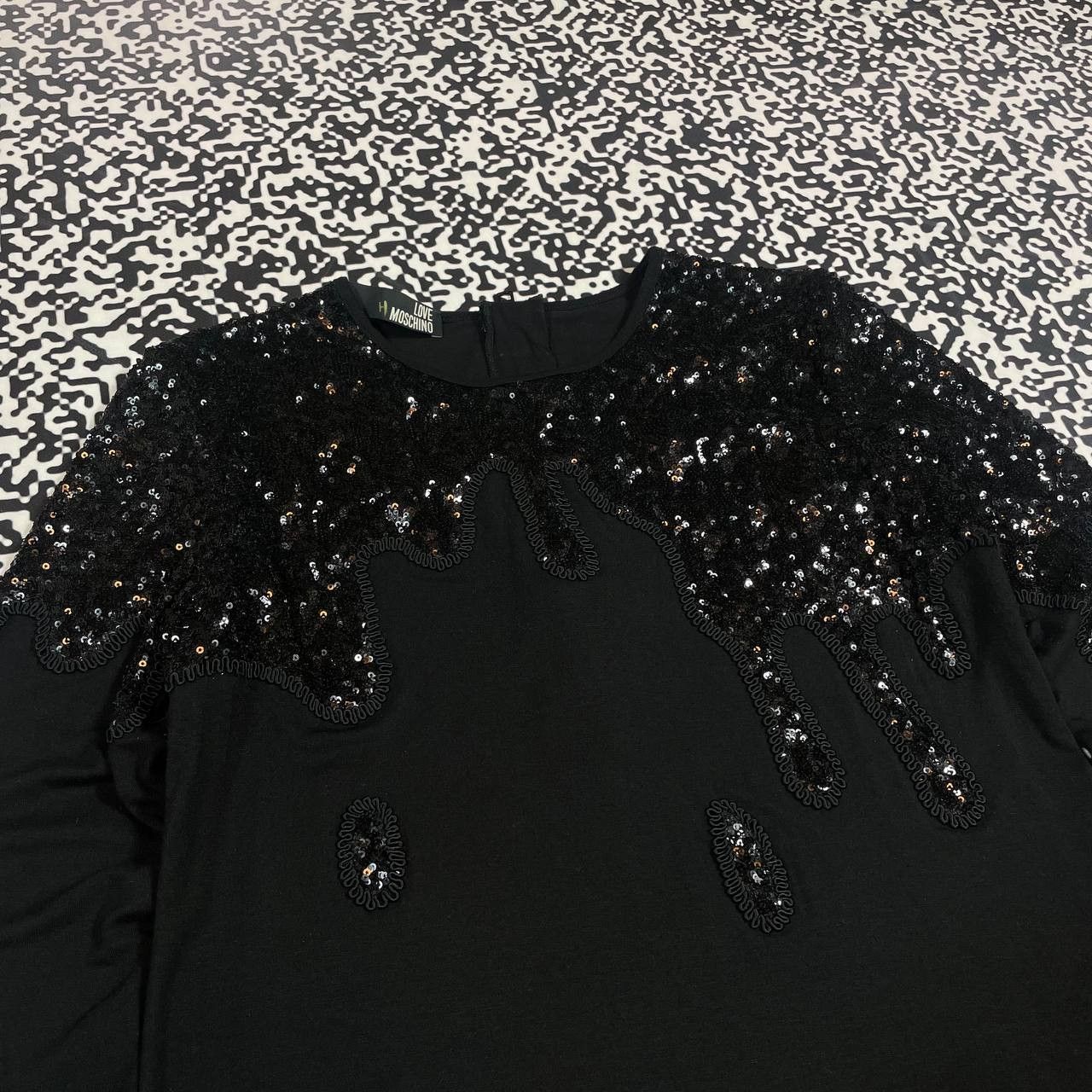 Moschino Vintage Y2K Moschino Luxury Streaks Logo Midi Dress Size S / US 4 / IT 40 - 7 Thumbnail
