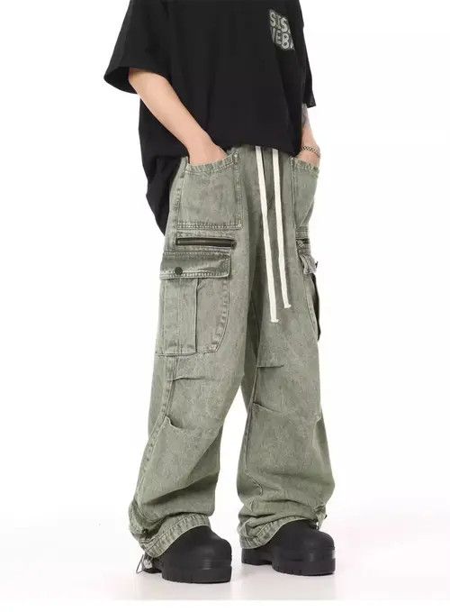 AC/DC faded flared hiphop baggy cargo pants Size US 34 / EU 50 - 3 Thumbnail
