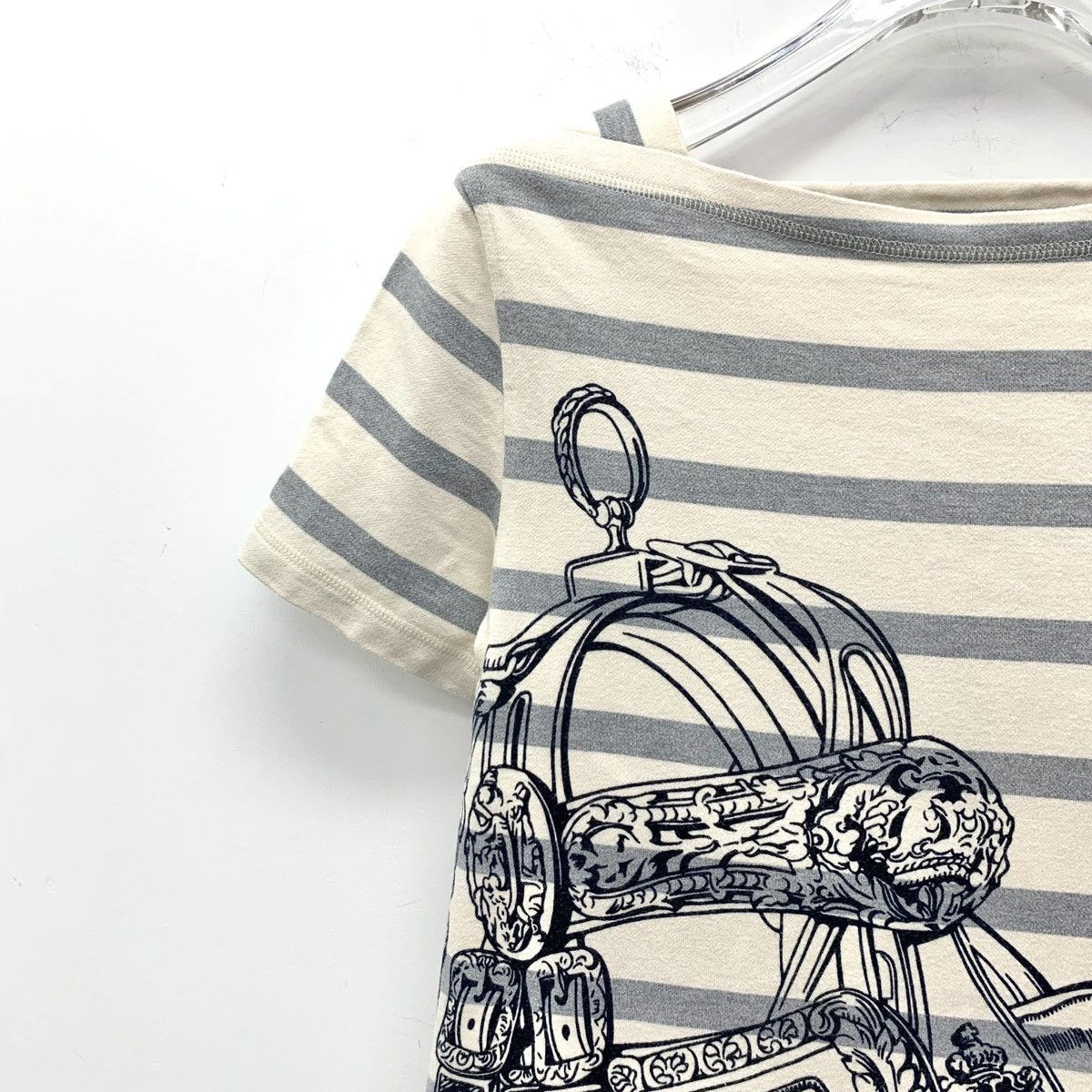Hermes Hermes Striped Printed Short Sleeve Dress K26WX Size XXS / US 00 / IT 34 - 3 Thumbnail