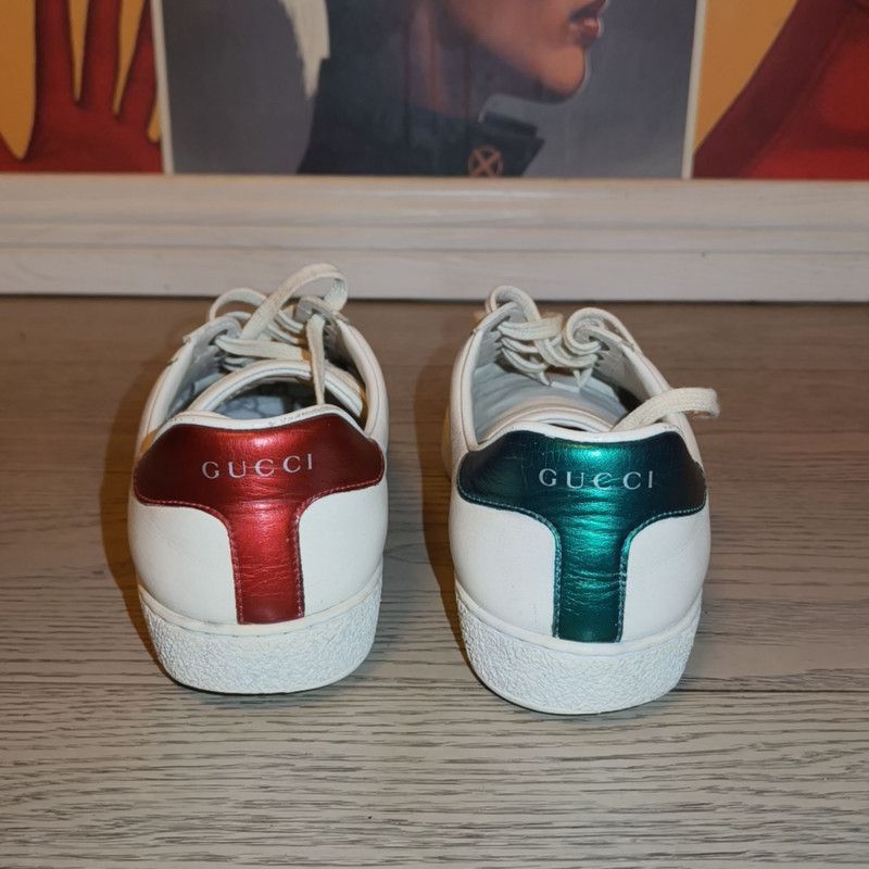 Gucci Gucci Ace Blade Sneakers with Distressed Finish Size US 8 / EU 41 - 2 Thumbnail