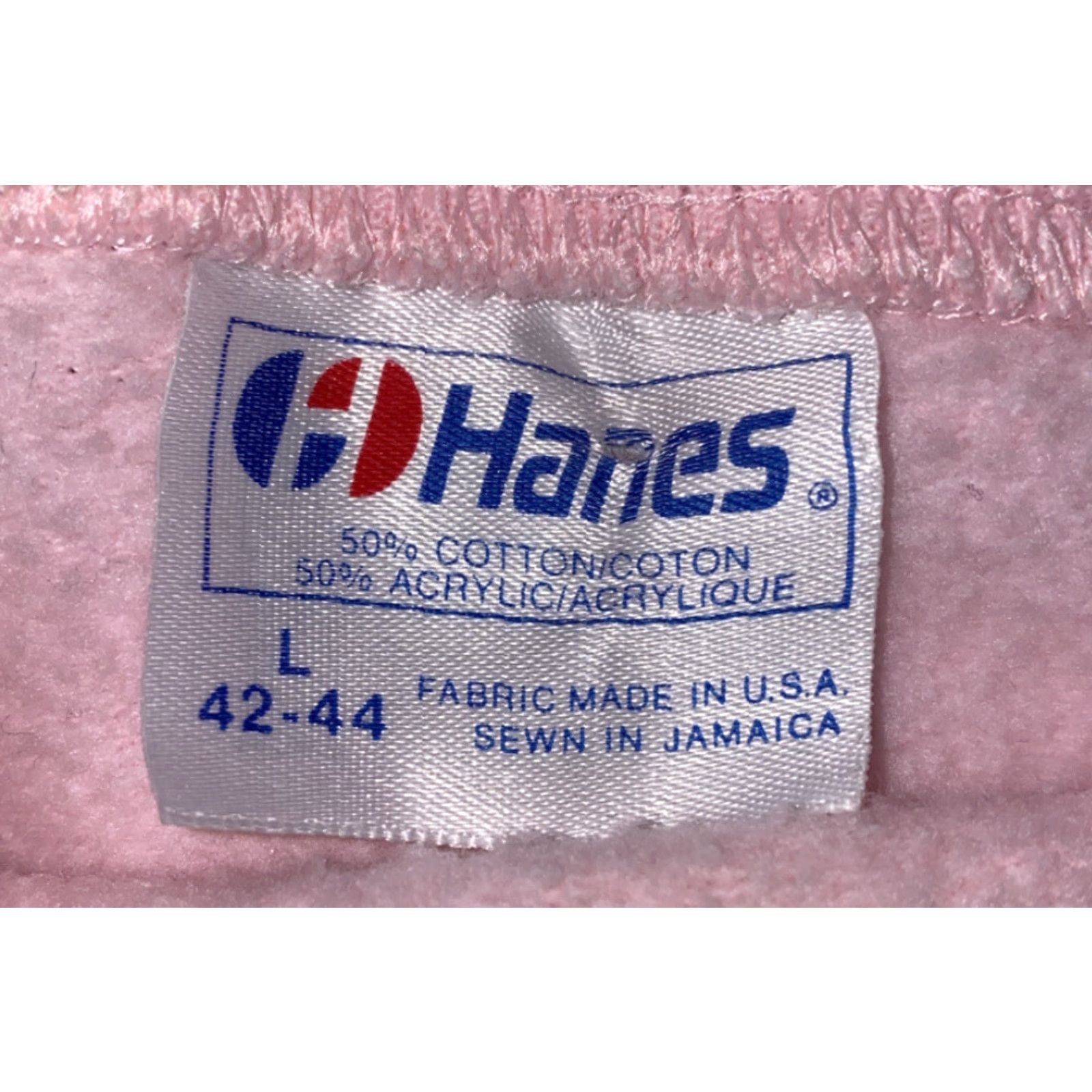 Hanes VINTAGE Hanes Womens Pink Fleece Lined Crewneck Sweater Size L PICU Size L / US 10 / IT 46 - 4 Thumbnail