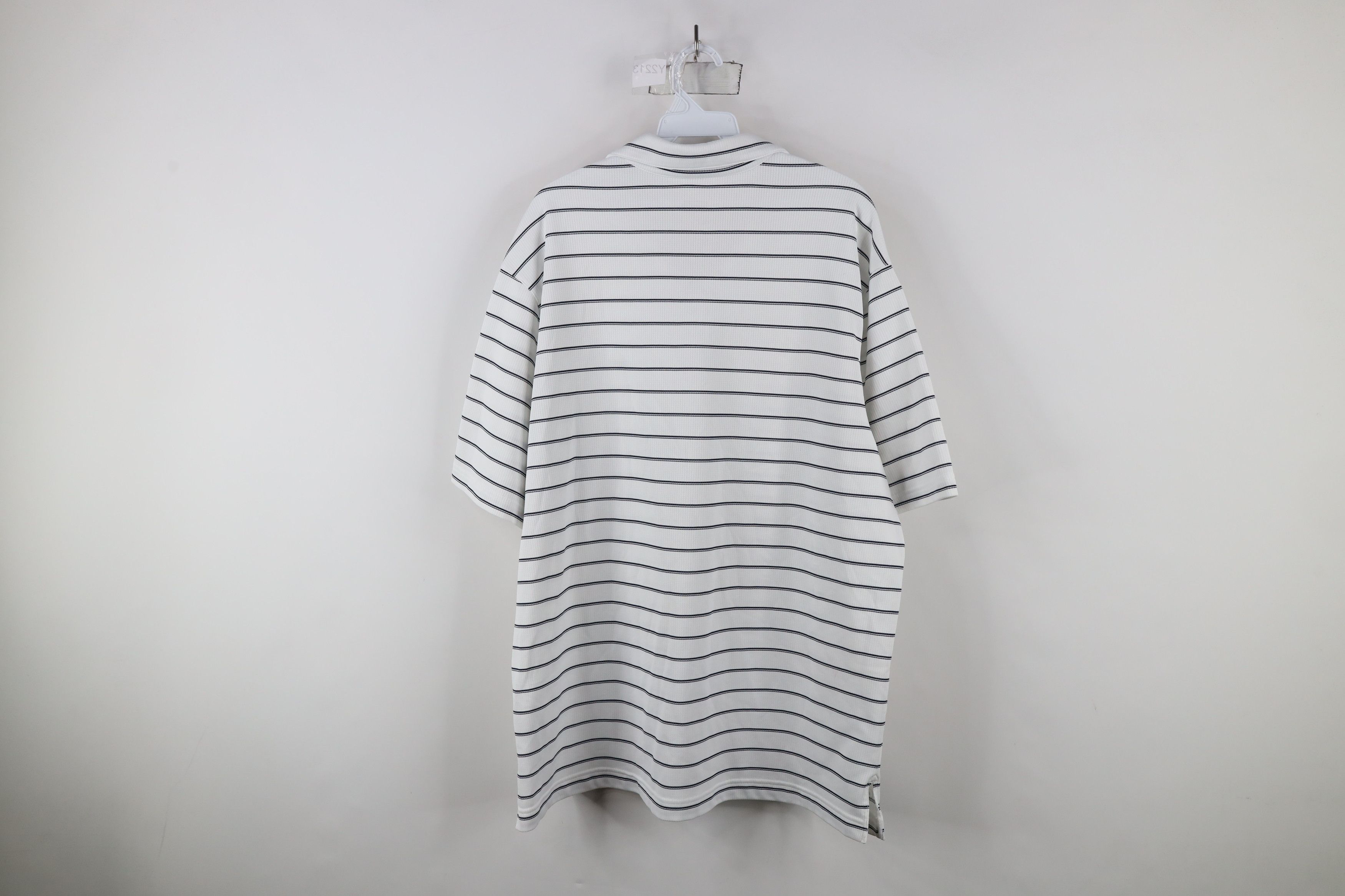 Nike × Vintage Vintage Nike Golf Scott Mini Swoosh Striped Polo Shirt Size US XXL / EU 58 / 5 - 10 Thumbnail