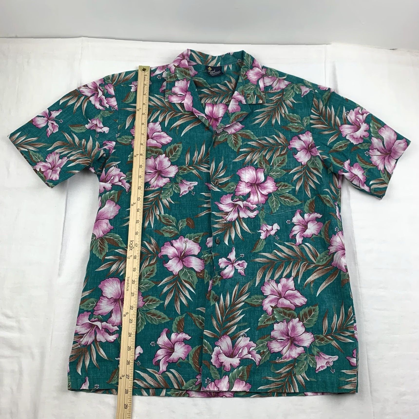 Vintage VINTAGE Royal Creations Hawaiian Shirt Adult Large Green Floral Tropical Beach Size US L / EU 52-54 / 3 - 6 Thumbnail