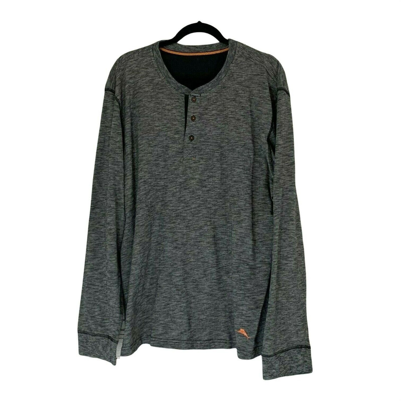 Tommy Bahama TOMMY BAHAMA Long Sleeve 1/4 Button Pullover Gray size XL Size US XL / EU 56 / 4 - 1 Thumbnail