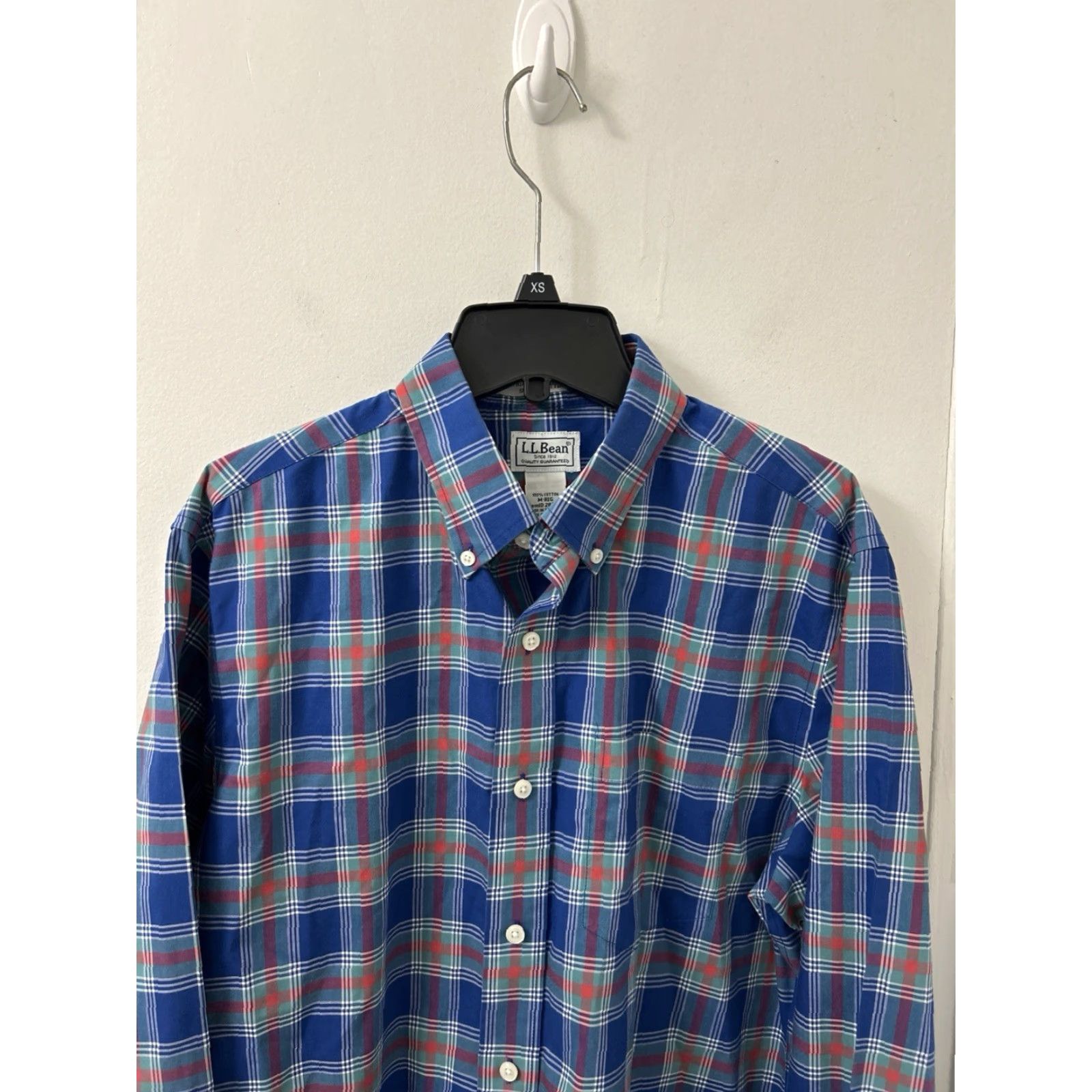 Vintage VINTAGE LL Bean Shirt Mens Sz M Blue Kennebunk Sport Slightly Fitted Oxford Plaid 287889 Size US M / EU 48-50 / 2 - 2 Thumbnail