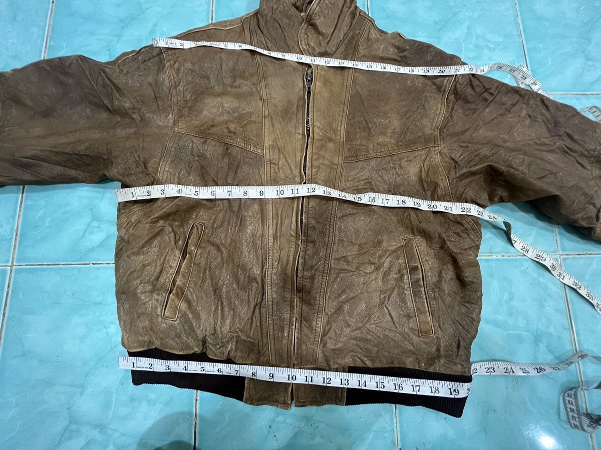 Japanese Brand × Leather VINTAGE RARE "World Map" Leather Jacket Bomber Size US L / EU 52-54 / 3 - 13 Thumbnail