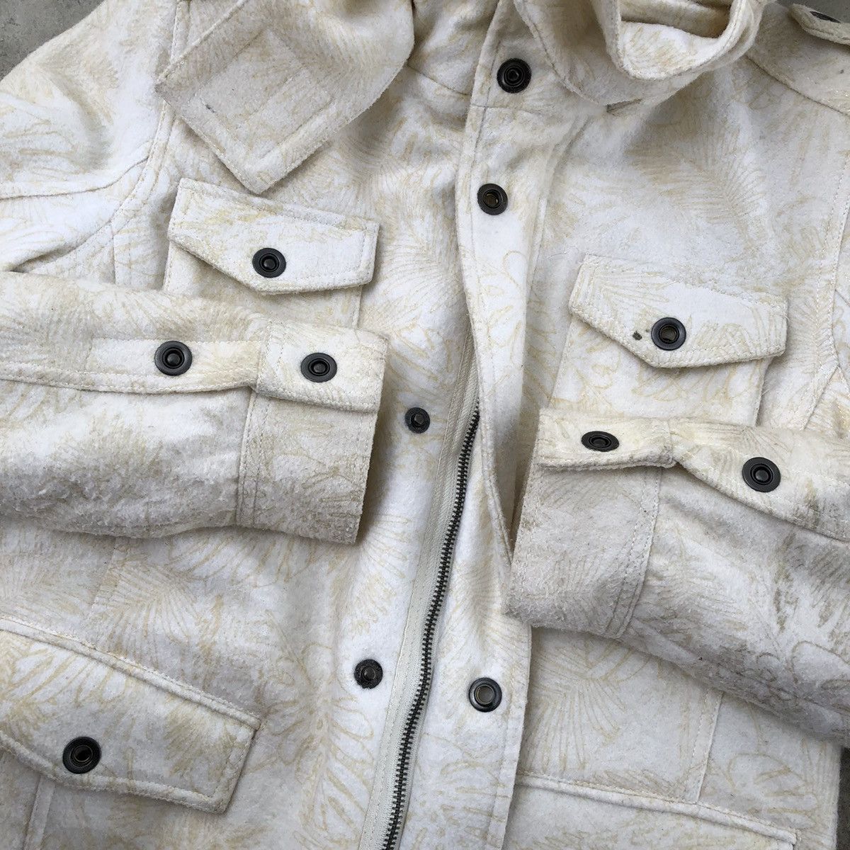 In The Attic IN THE ATTIC Rare Fullprint Design Wool Hooded Parka Jacket Size US M / EU 48-50 / 2 - 9 Thumbnail