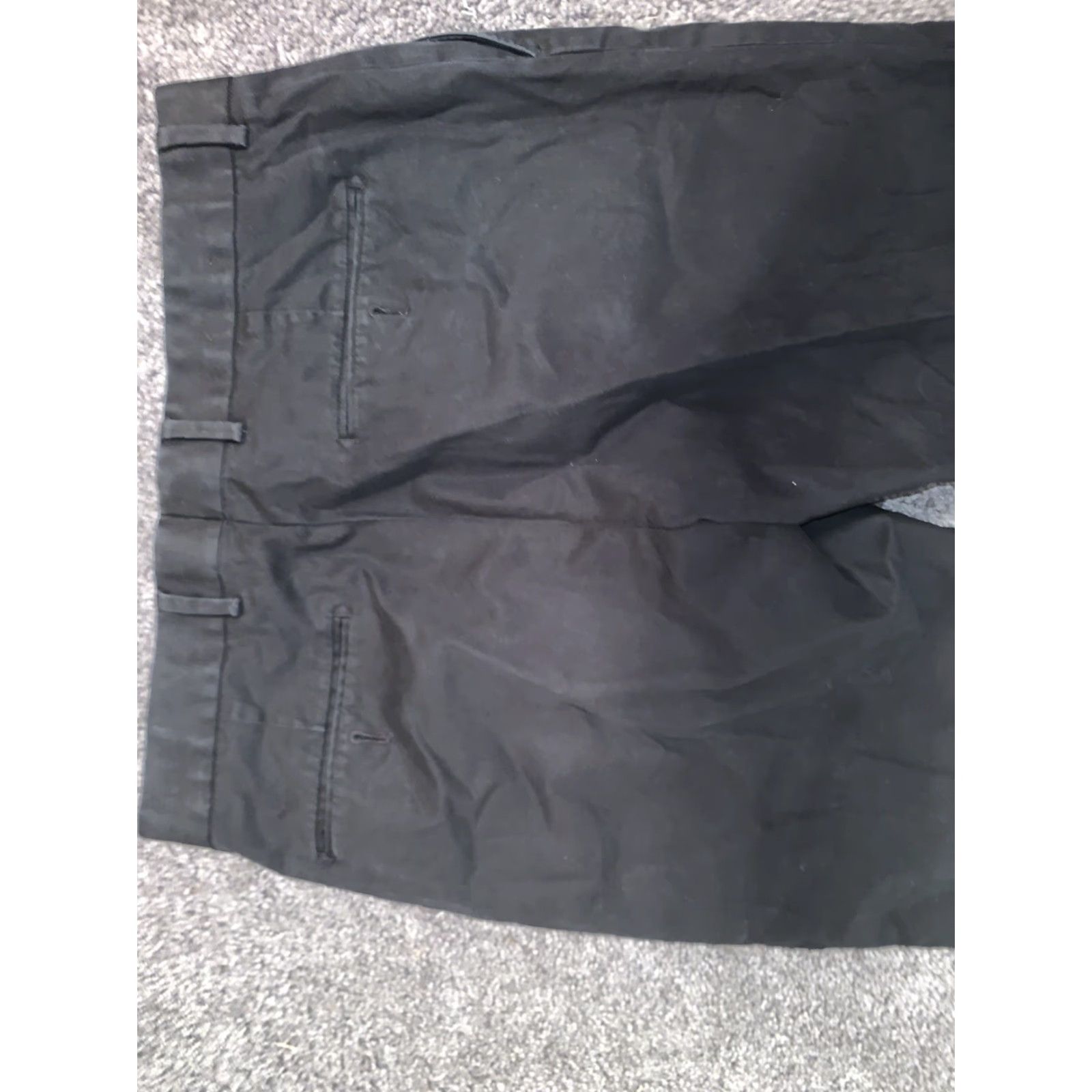 Express Express Producer Black Dress Pants Men 33x30 Flat Front Modern Fit Straight Leg Knit Cotton Spandex Size US 33 - 5 Thumbnail