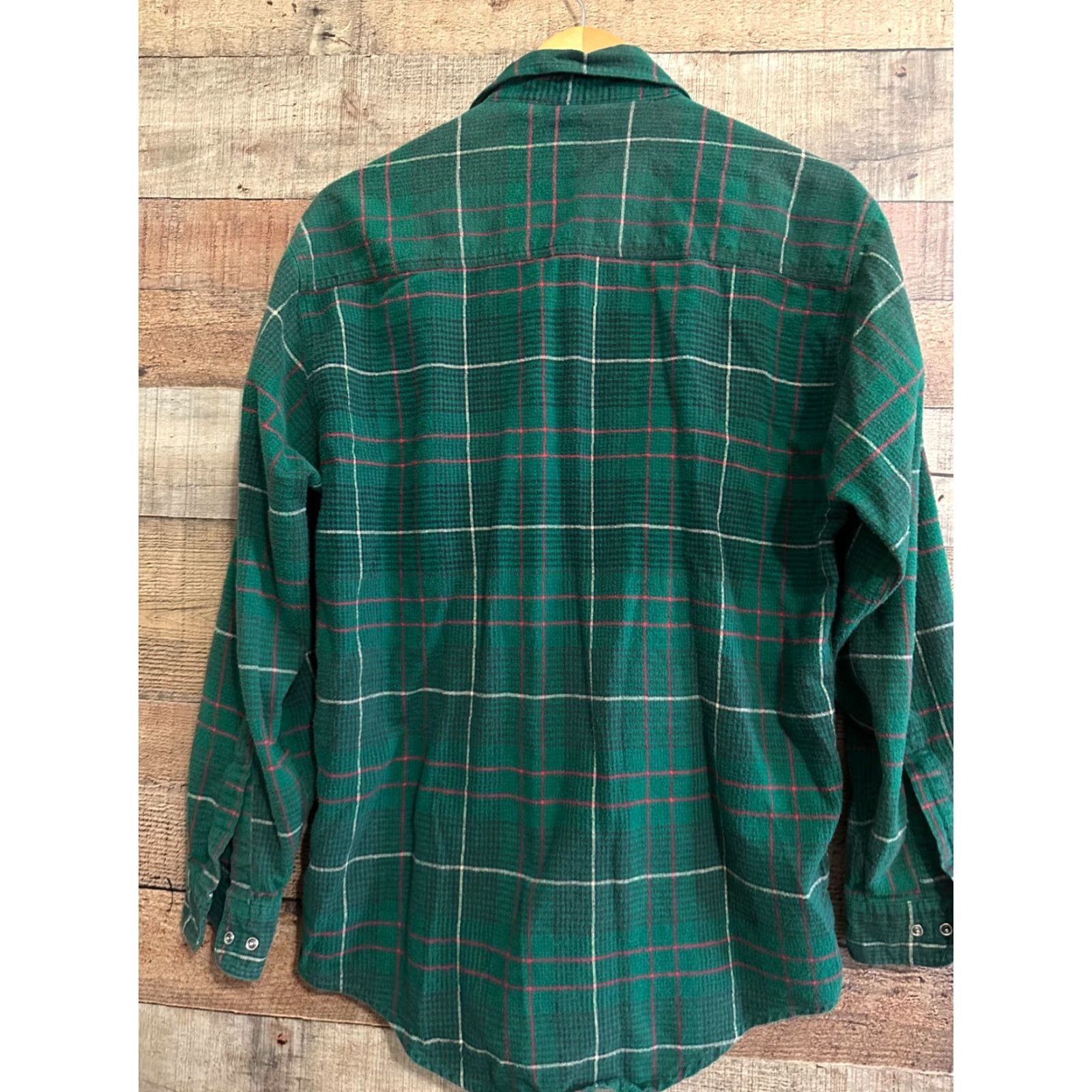 Eddie Bauer Eddie Bauer Mens Shirt Medium Green Plaid Pocketed Long Sleeve Cotton Flannel Shirt Size US M / EU 48-50 / 2 - 2 Thumbnail