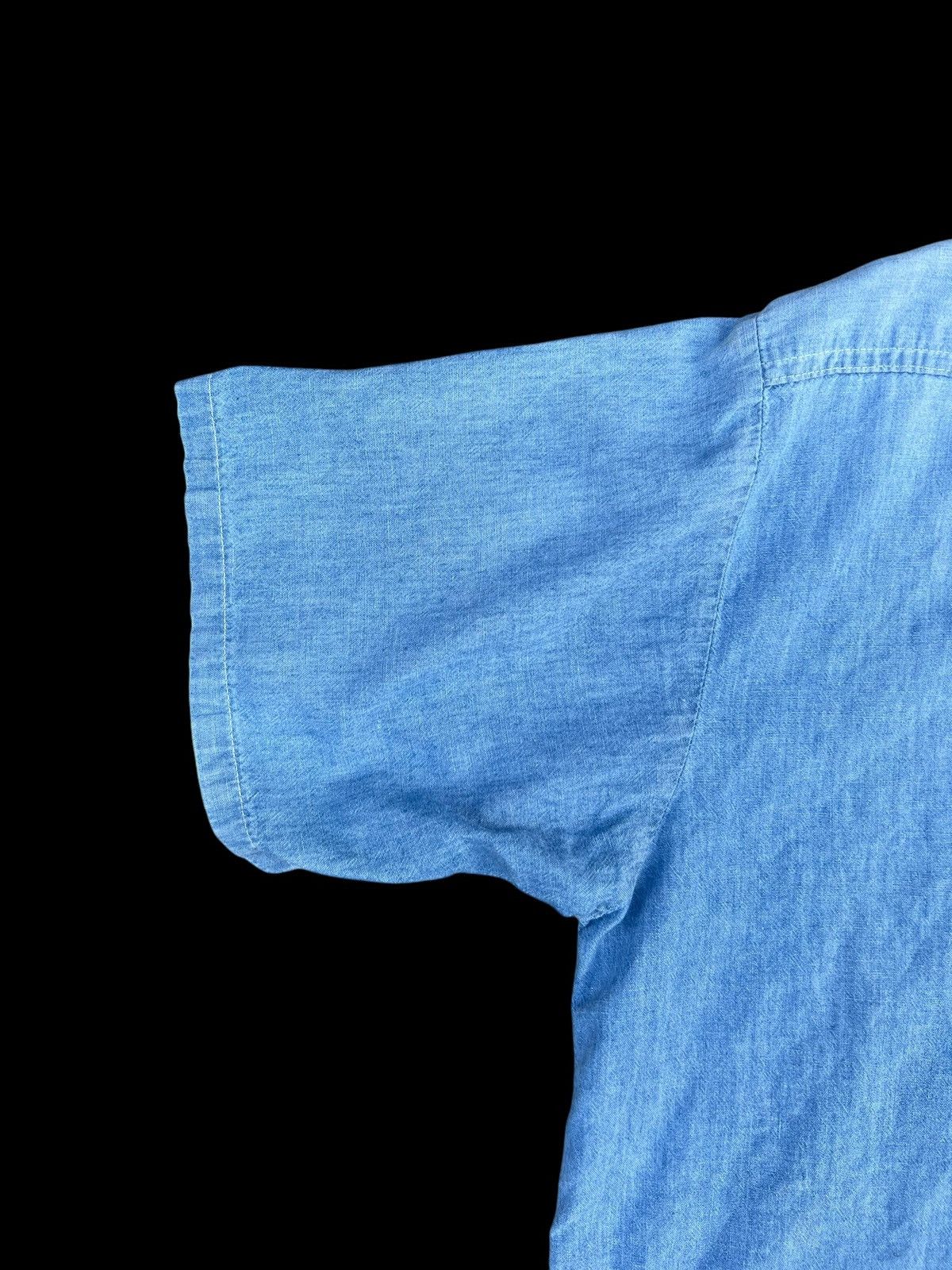 FiveBrother Vintage 60s 70s Five Brother Sun Fade Muddy Chambray Shirt Size US L / EU 52-54 / 3 - 14 Thumbnail