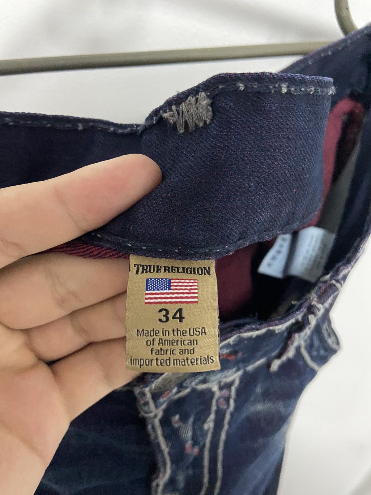 True Religion × Vintage True Religion jeans Pants Selvedge Vintage Y2K Distressed Size US 34 / EU 50 - 5 Thumbnail