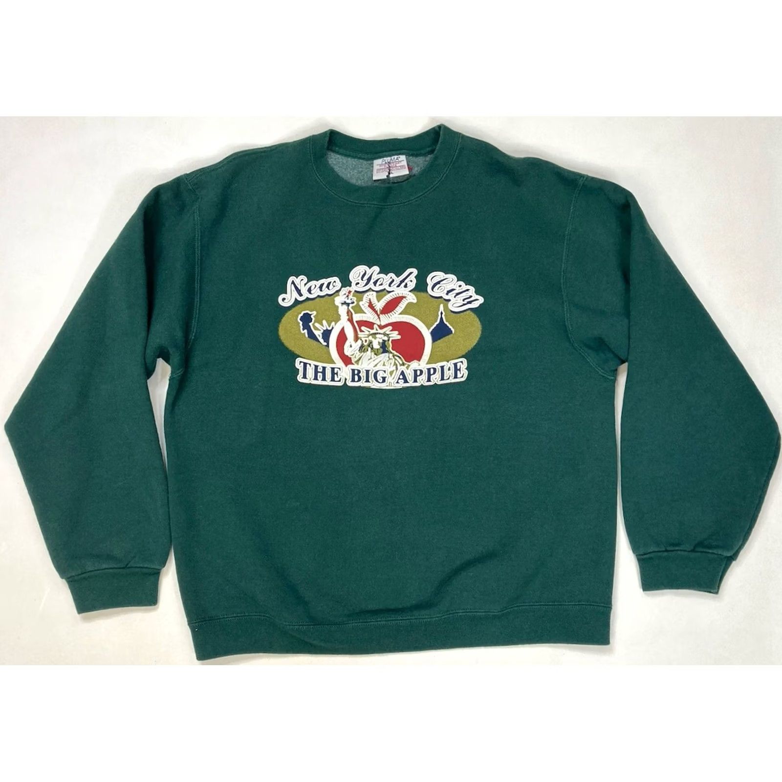 Vintage VINTAGE New York City NYC The Big Apple Crewneck Sweatshirt Men Medium Green Size US M / EU 48-50 / 2 - 2 Thumbnail