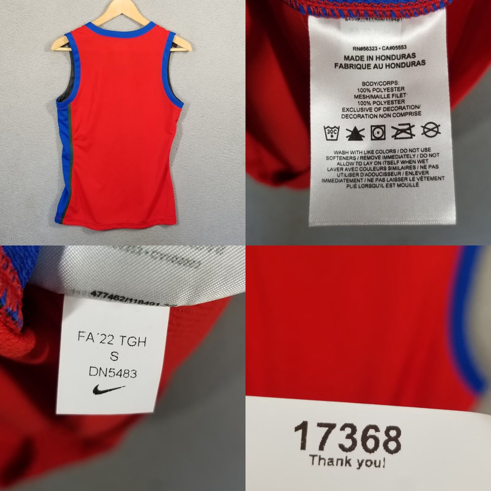 Nike Nike Elite Basketball Jersey Woman Small Red DN5278 RARE Nike Dri-Fit Elite Nike Basketball Jersey Woman Small Red DN5278 RARE Size S / US 4 / IT 40 - 8 Thumbnail