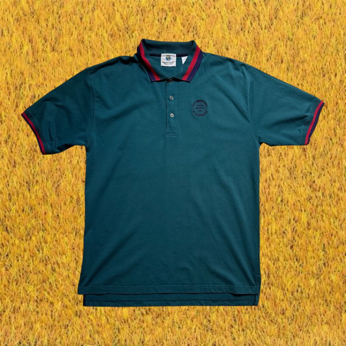 Designer Vintage 90s Ozone Aware Projects Life Polo Size US XL / EU 56 / 4 - 1 Thumbnail