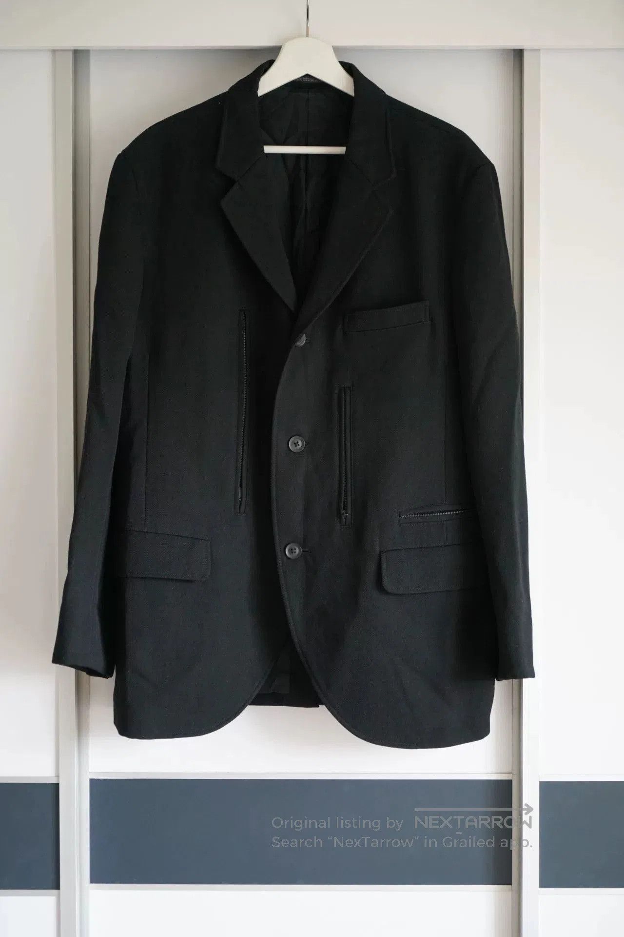 Yohji Yamamoto Yohji Yamamoto Black Pocket Zipper Suit. Size US M / EU 48-50 / 2 - 1 Thumbnail