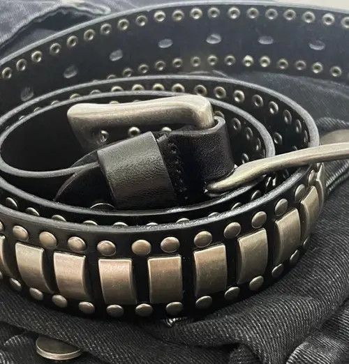 Other Outdoor retro punk rock studded leather belt Size ONE SIZE - 7 Thumbnail