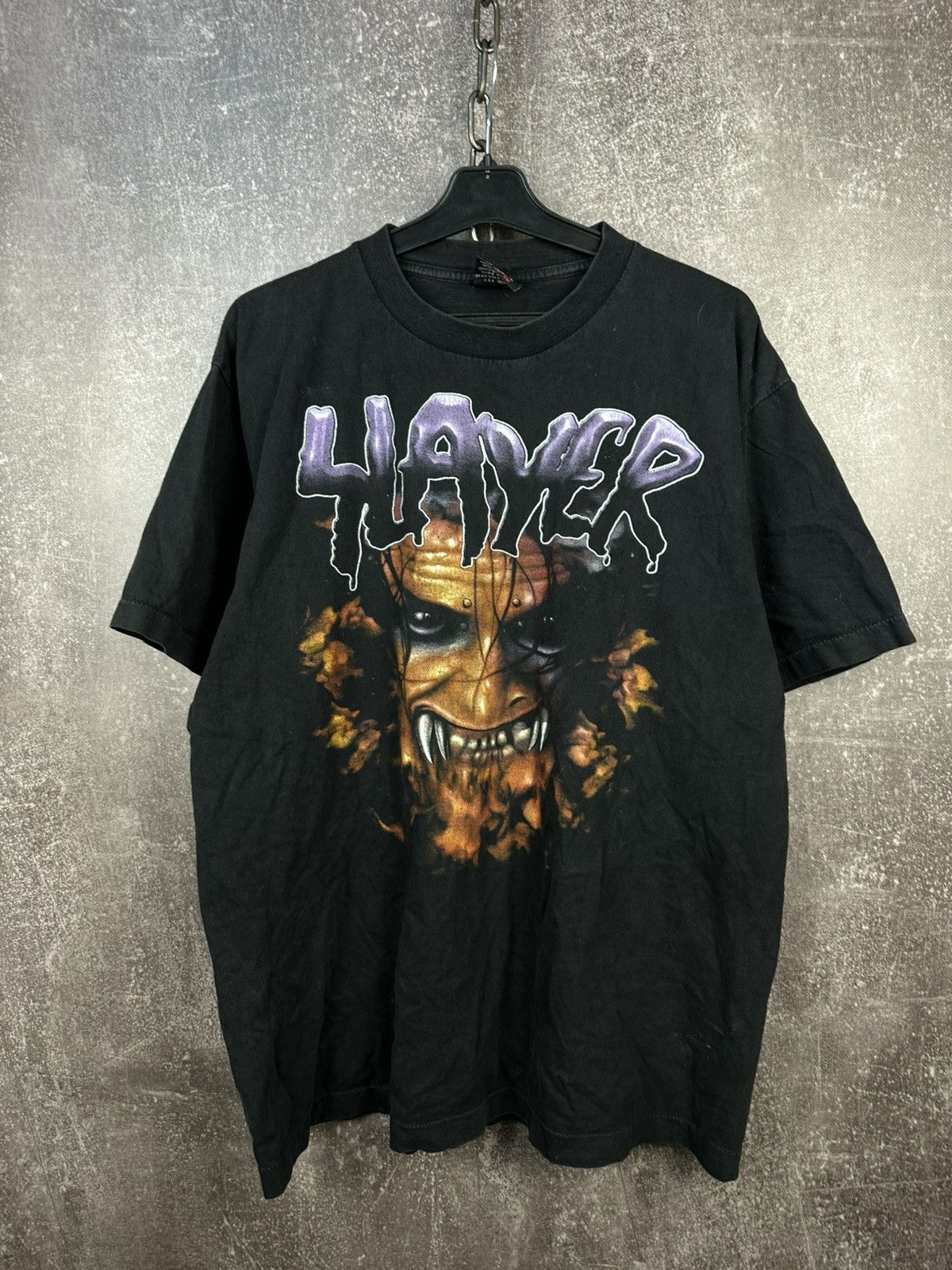 Slayer Vintage 1990’s Slayer Metal Band T-shirt Size US XL / EU 56 / 4 - 1 Thumbnail